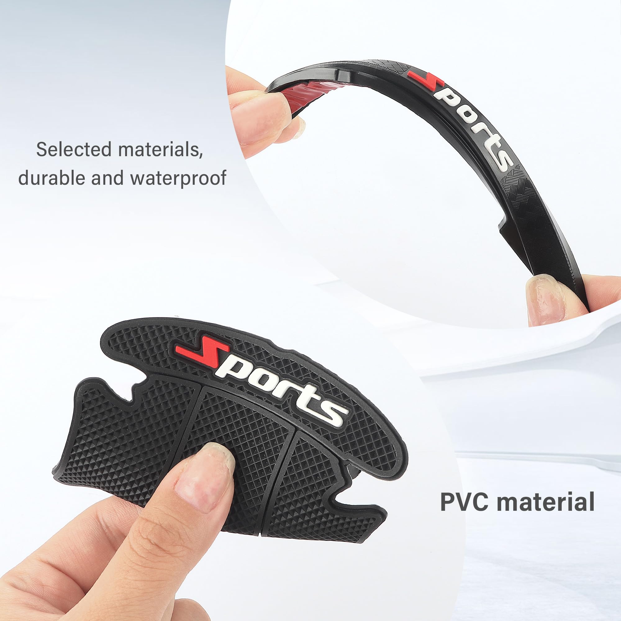 4PCS Car Door Protector+4PCS Car Door Handle Protector,Sports Car Door Handle Scratch Protector,Universal Car Door Edge Protecto