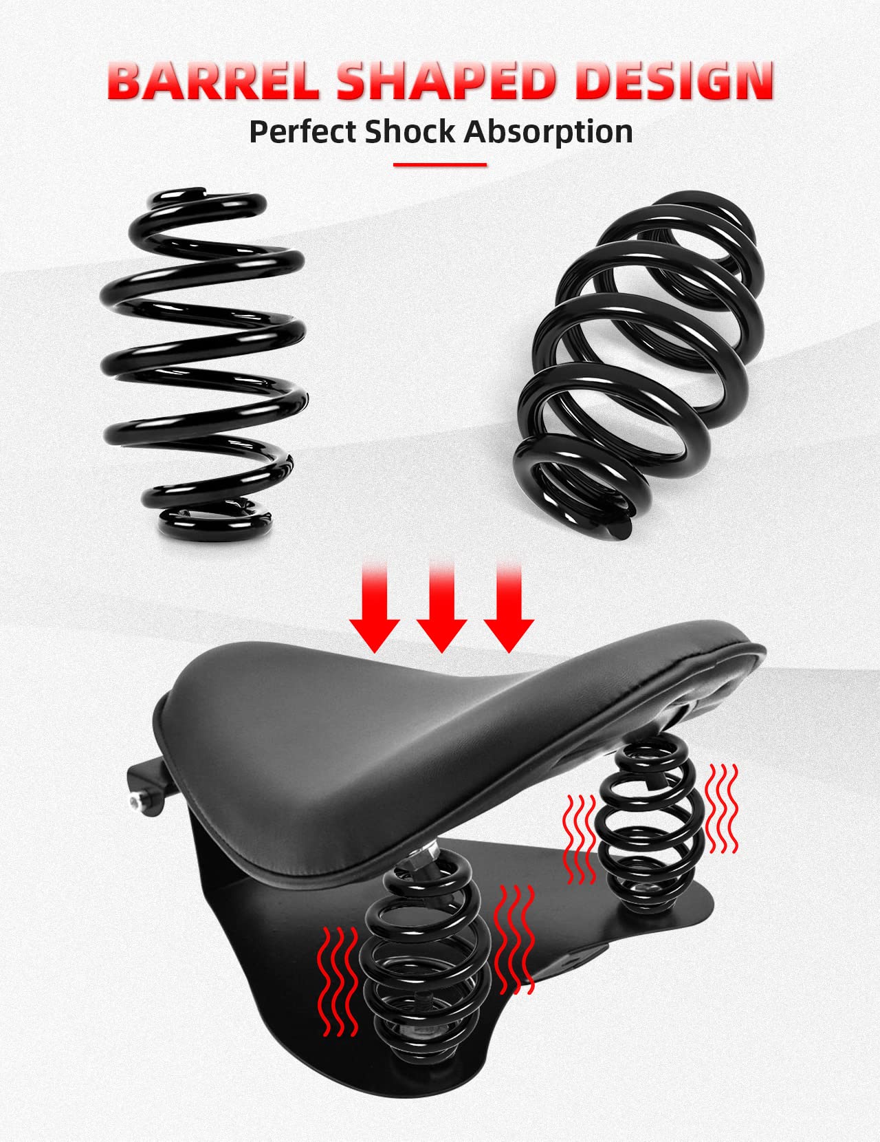 Amazicha Black Solo Seat Springs 3 Fit For Harley Davidson Chopper Bobber Softail Sportster
