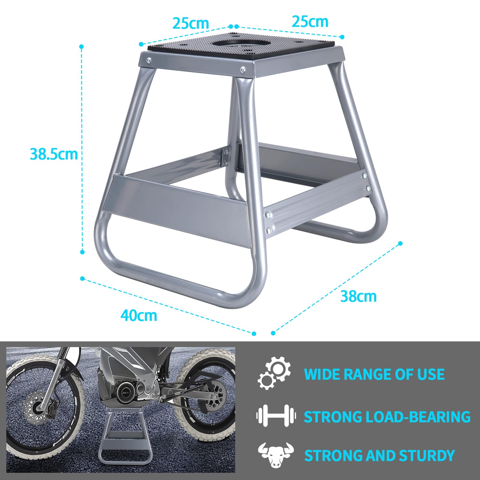 Motorcycle Dirt Bike Panel Stand Moto Maintenance Hoist Lift Jack Removable Trail Motocross Stand