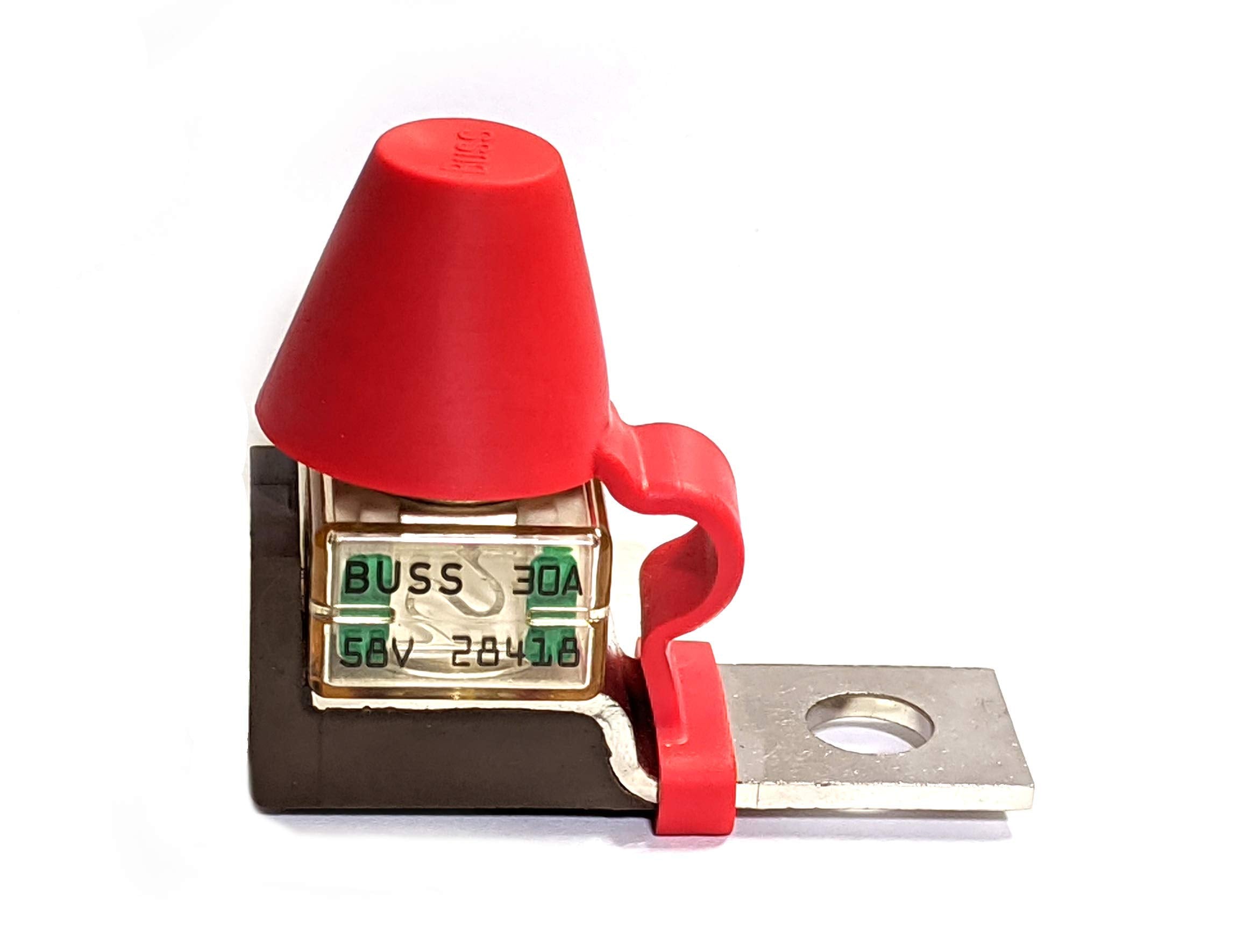 Bay Marine Supply Mrbf Terminal Fuse Block Kit (Fuse Included) – Single Stud 5/16' (M8) Compact Marine Rated Battery Fuse 300A