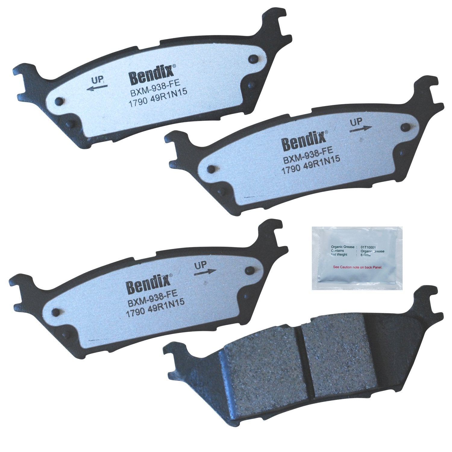 Bendix Fleet Metlok Mkd1790Fm Semi-Metallic Rear Brake Pads For Ford Expedition 2022-2018, F-150 2020-2015, Lincoln Navigator 20