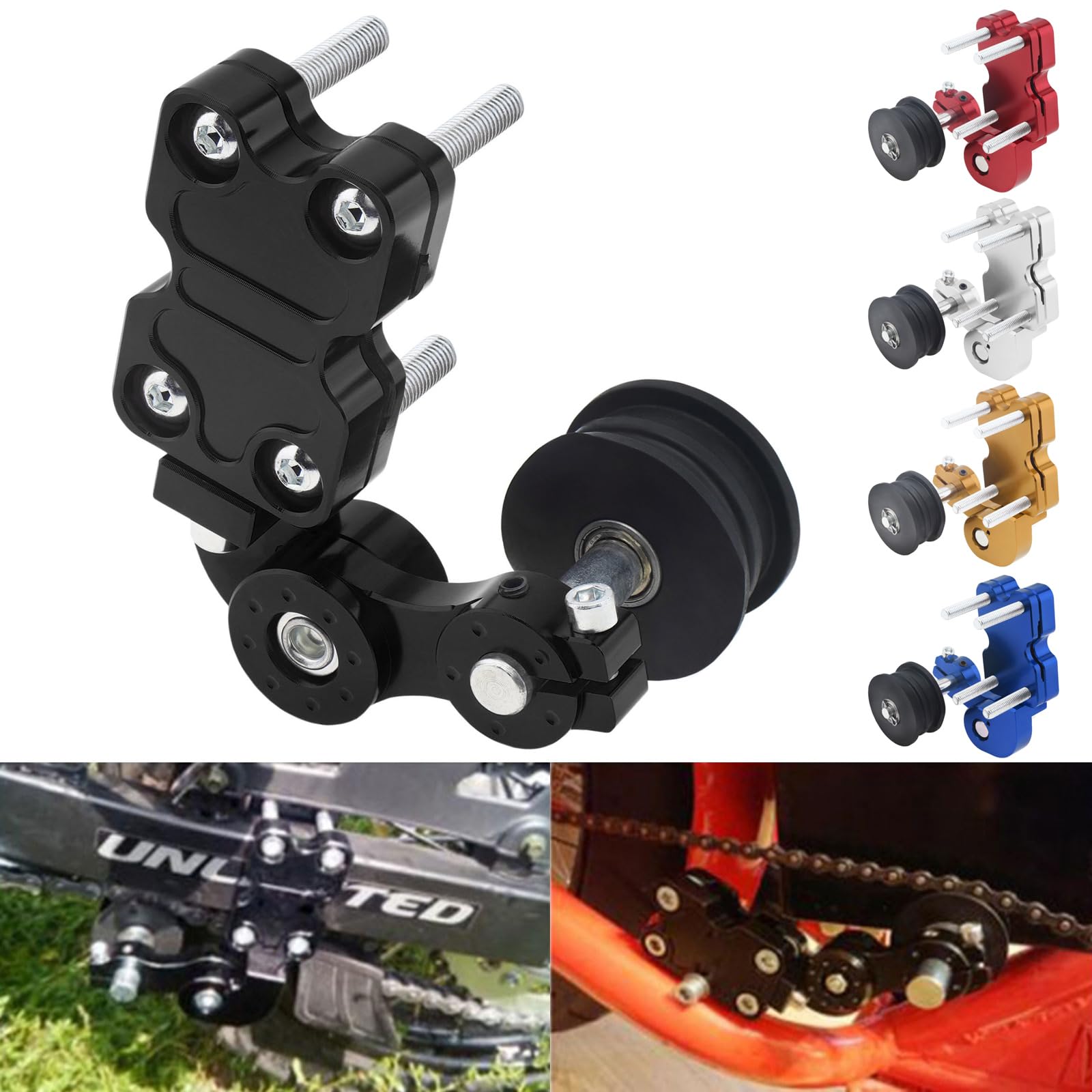 Windance Adjuster Chain Tensioner For Motorcycle Chopper Atv (Black)