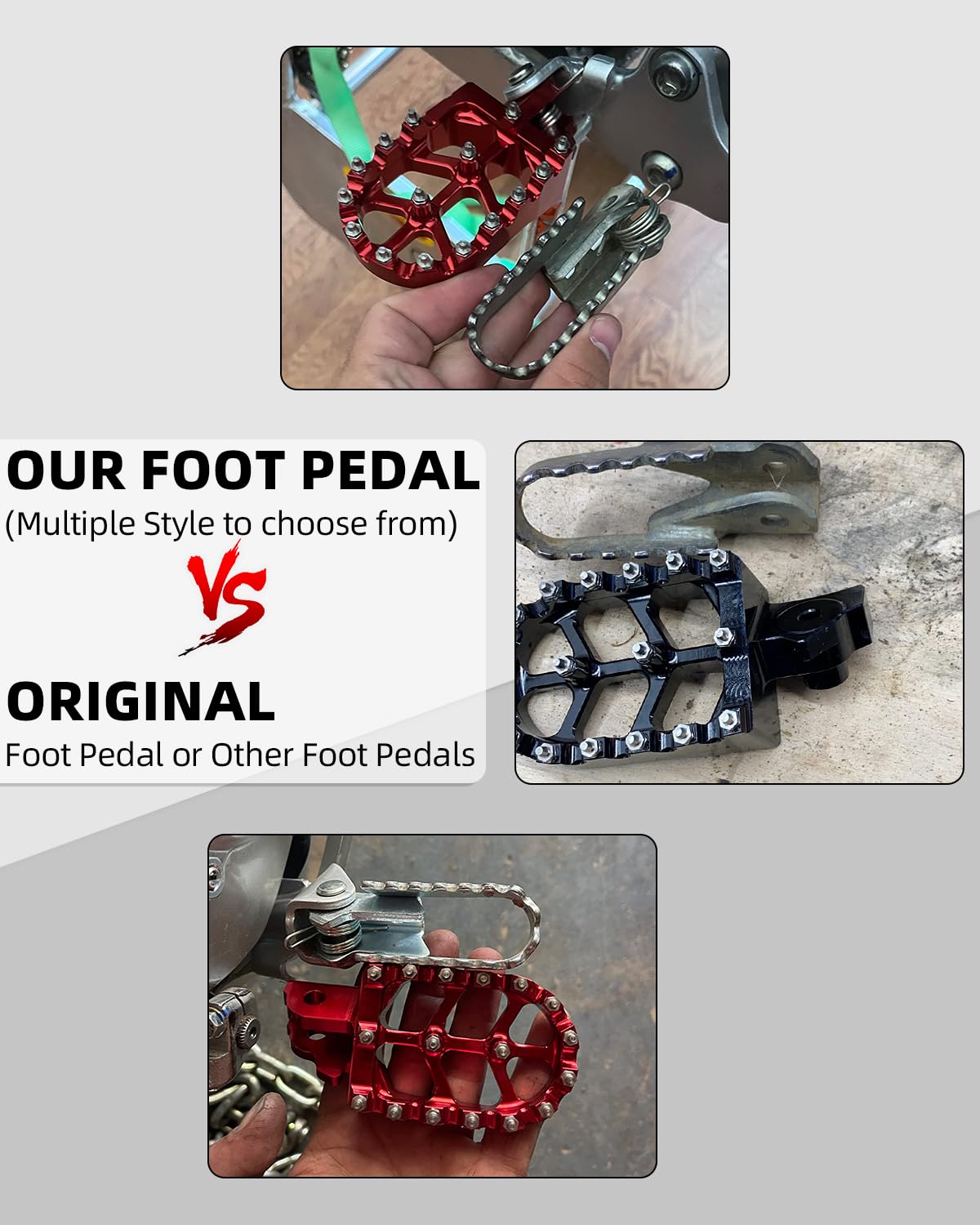 Motorcycle Foot Pegs Footpegs Footrest Pedals Foot Rests For Cr125R Cr250R Crf150R Crf450X Crf250L Crf250Rally Kx250F Kx450F Klx