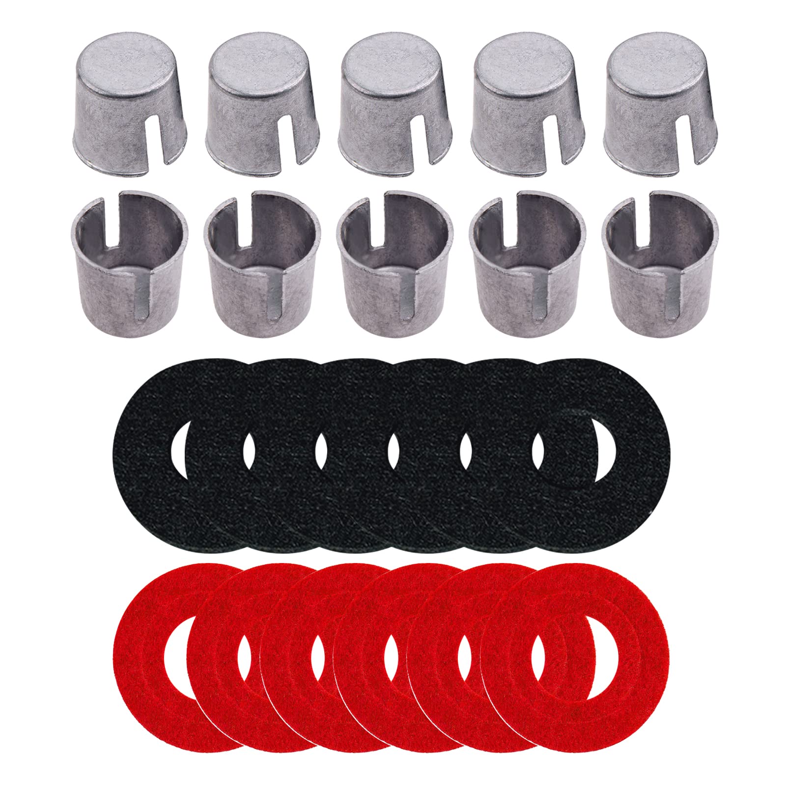 Ampper 10 Piece Battery Post Terminal Shims, Lead Terminal Shim Caps With 12 Piece Washers For Top Post Battery Post Ends Repair