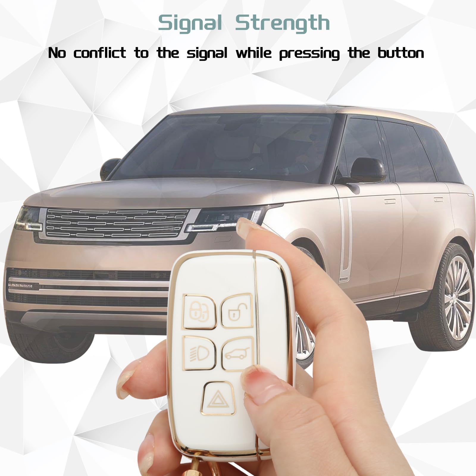 Keycov Key Fob Cover For Land Rover Accessories Keychain Keyshell Ring Case Compatible With Evoque Sport Velar Discovery Lr4 A9