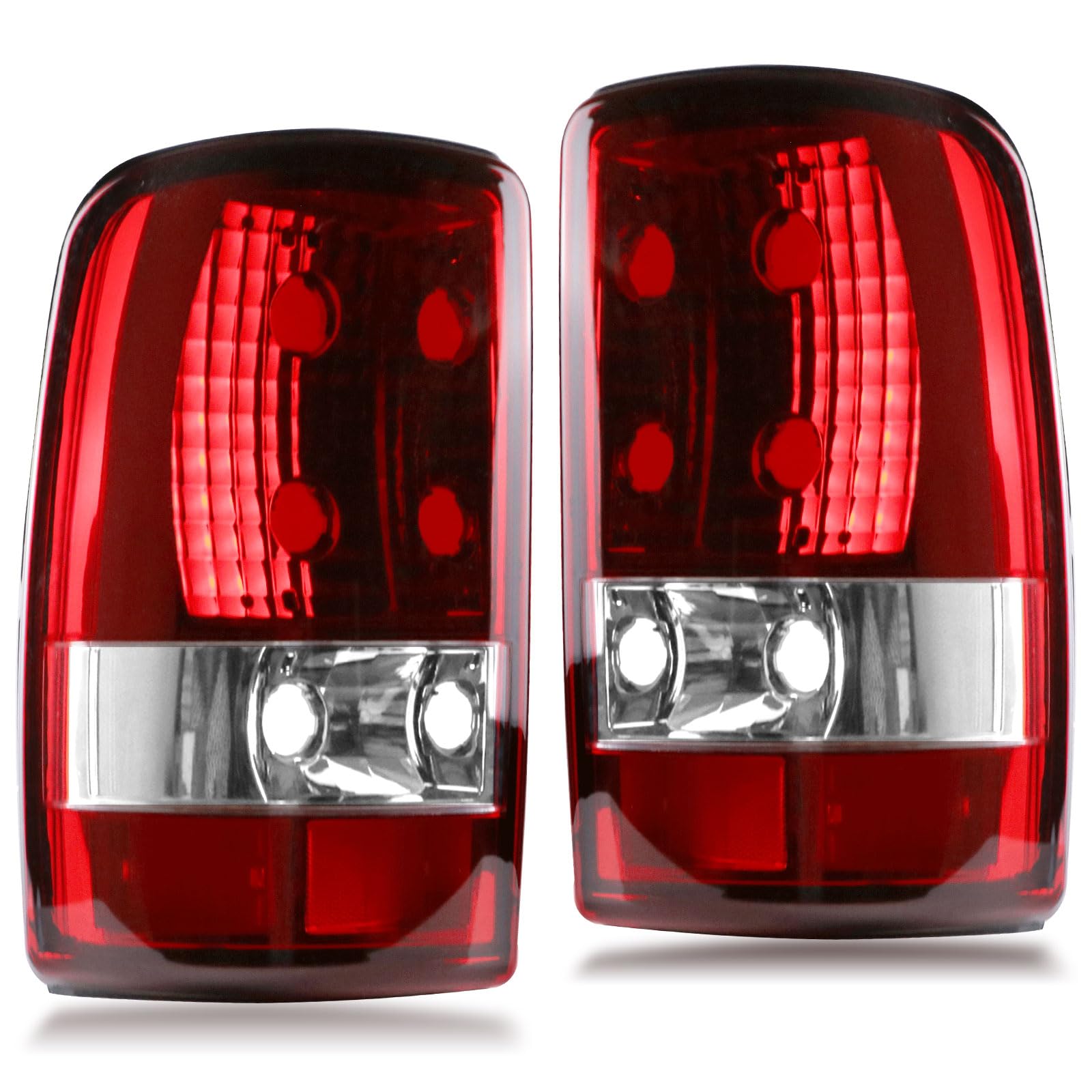 Nakuuly Tail Light Compatible With 2000-2006 Chevy Suburban 1500 2500 Tahoe GMC Yukon XL Denali Driver and Passenger Side Tailli