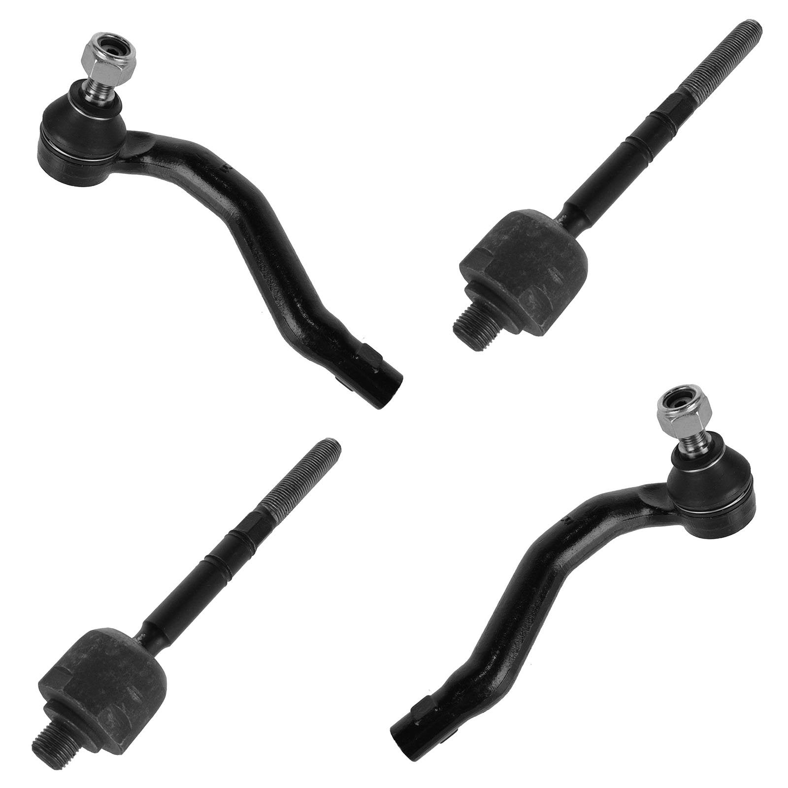 Trq Front Tie Rod Set Compatible With 2003-2005 Mercedes-Benz C240 2006-2007 C280 C320 C350