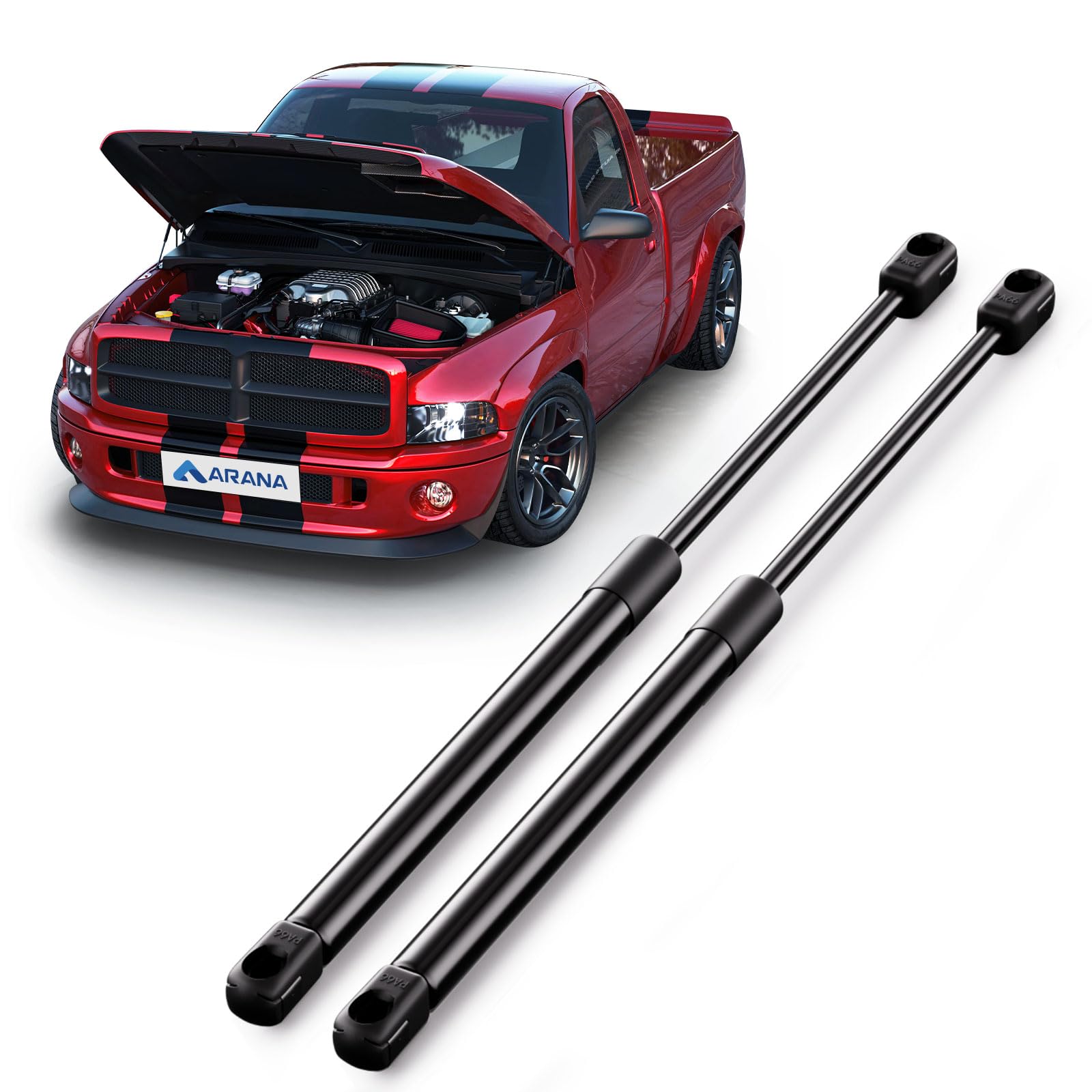 Arana Hood Struts For 2009-2010 Dodge Ram 1500 2500 3500, Front Engine Hood Gas Shocks Lift Support Fits 2010-2020 Ram 1500 2500