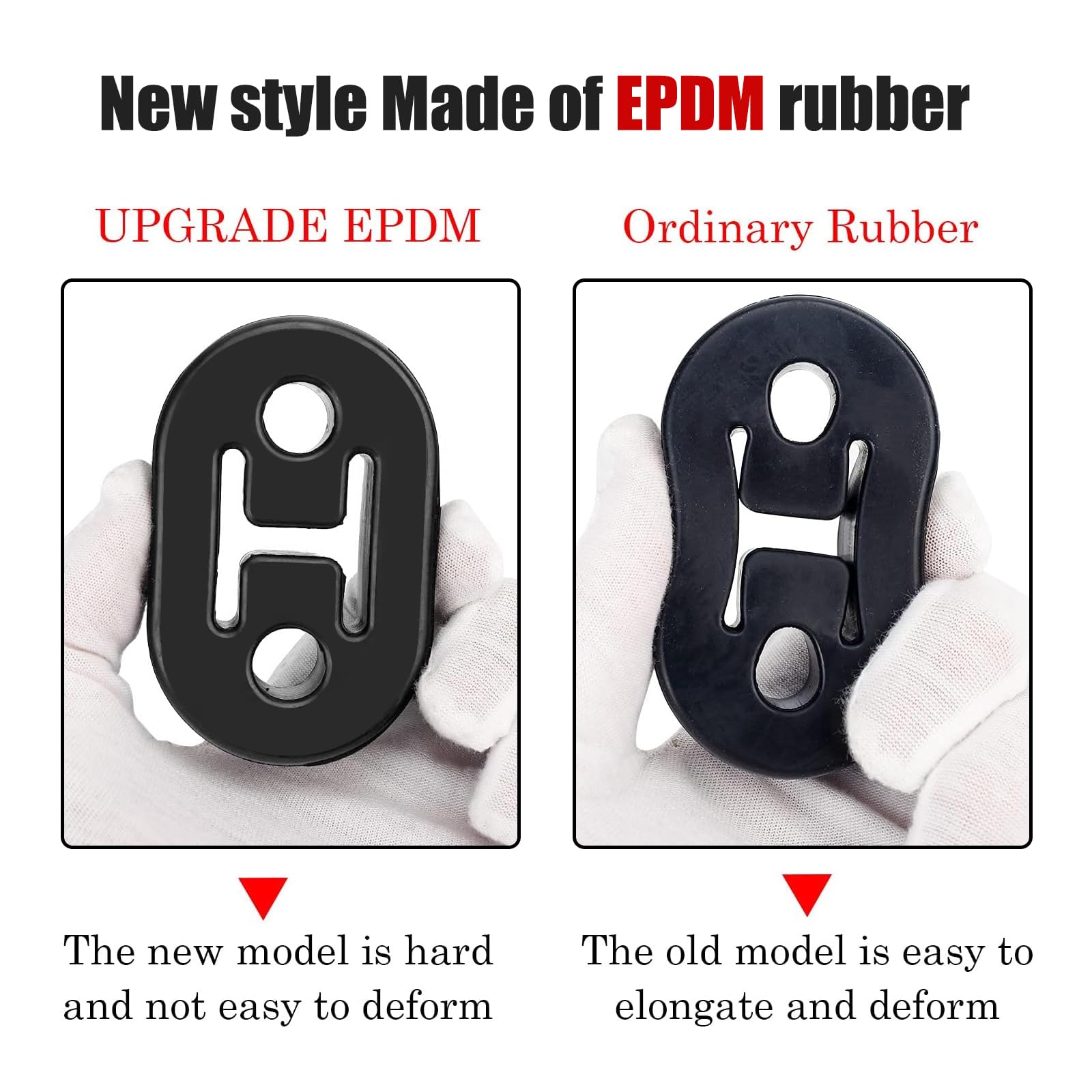 2 Hole Exhaust Hanger Bushing Muffler Upgrade Epdm Insulator Shock Absorbent Mount Bracket High-Density Hangers 12Mm Hole (73Mm