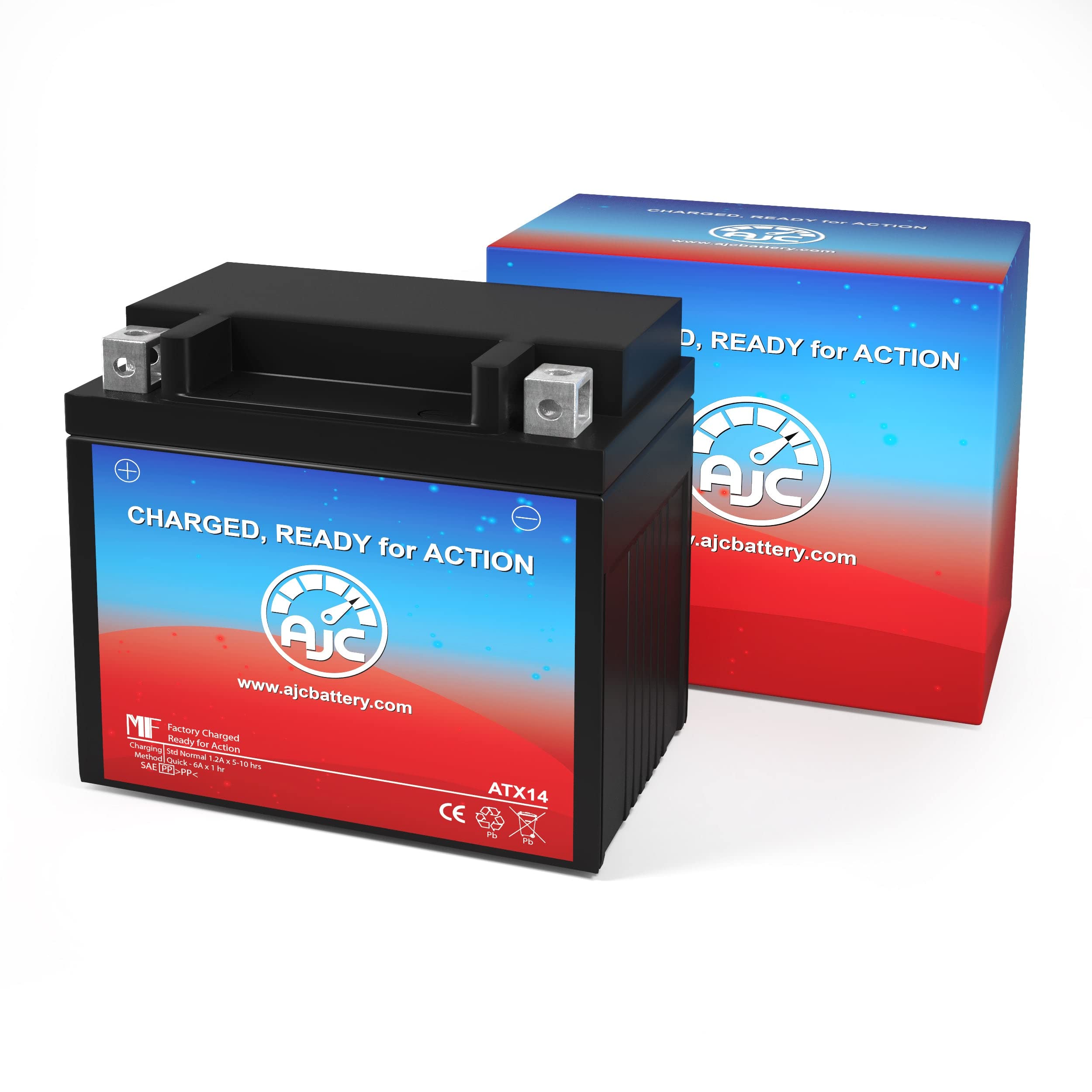 Ajc Battery Compatible With Kawasaki Kvf650 Brute Force 650Cc Atv Battery (2002-2013)