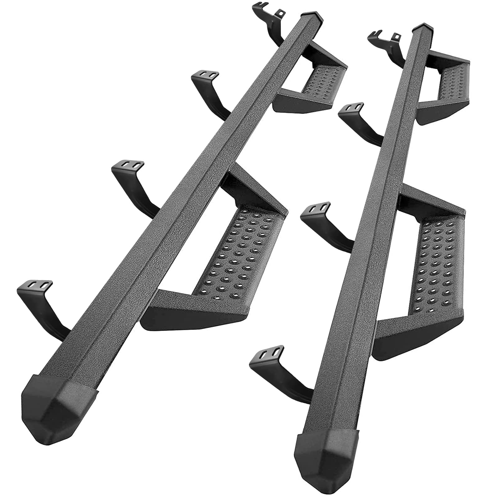 Smanow Running Boards Compatible With 2022 2023 2024 Toyota Tundra Crewmax Side Steps.3.5 Inch Drop Step Style Black Side Bars |Truck Side Steps| Nerf Bars|Side Step(Carbon Steel).