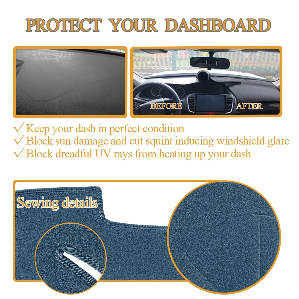 Yiz Dash Cover Mat Fit For 1997-2000 Chevy Chevrolet Silverado/Gmc C1500 C2500 C3500 K1500 K2500 K3500, 1997-99 Gmc Yukon/Chevy
