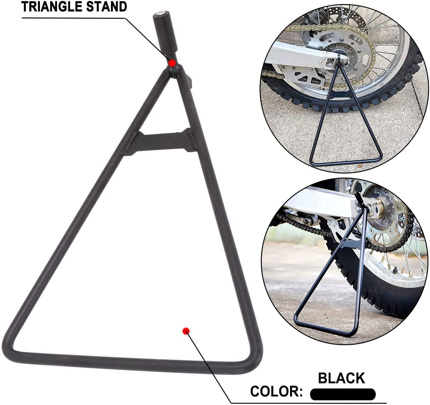 Jfg Racing Motorcycle Rear Wheel Paddock Stand,Universal Triangle Motorcycle Stand Lift Holder 14.5Mm 11Mm 18Mm For Dirt Pit Bik
