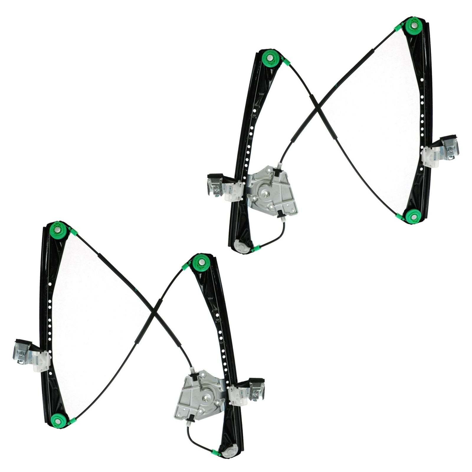 Trq Front Power Window Regulator Set Compatible With 2000-2002 Jaguar S-Type Lincoln Ls