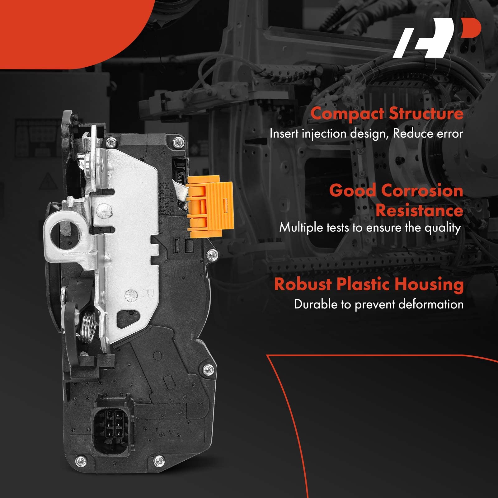 A-Premium Door Lock Latch Actuator Compatible with Cadillac Vehicles -CTS 2009 2010 2011 2012 2013 2014 - Front Right Passenger Side, 5 Pins, Replace# 25876535, 22741952