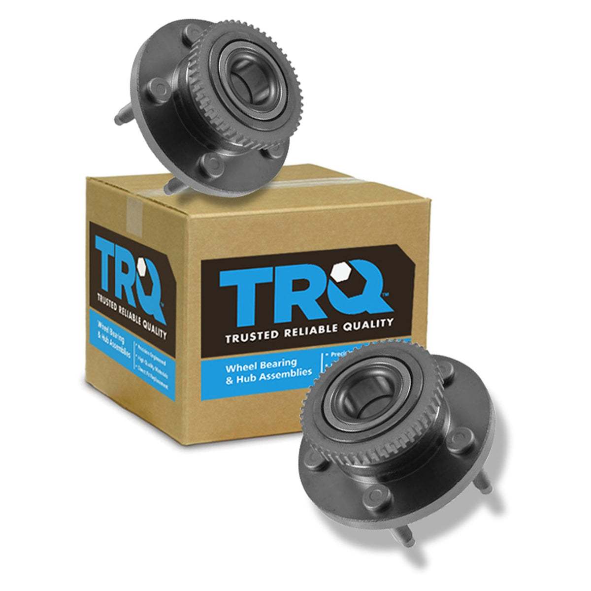 Trq Front Wheel Hub Bearings Assembly Set Compatible With 2005-2007 Avanti 2005-2014 Ford Mustang