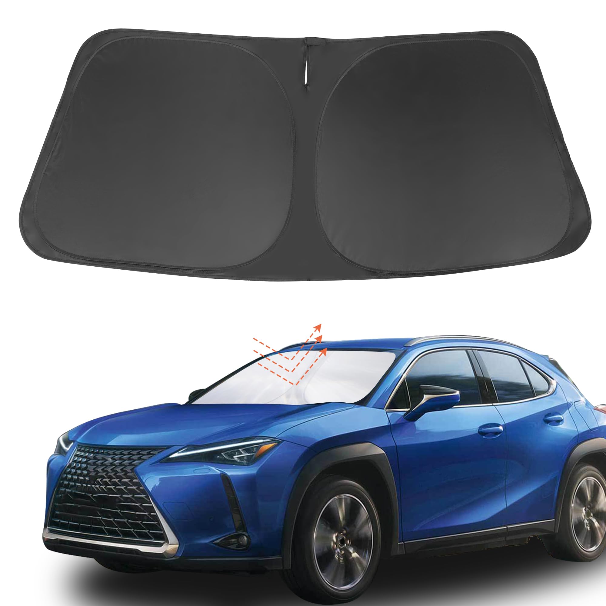 Yycke Windshield Sun Shade Accessories Compatible With Lexus Ux 2021 2022 2023 2024 2025 Foldable Sunshade Sun Visor Blocks Uv