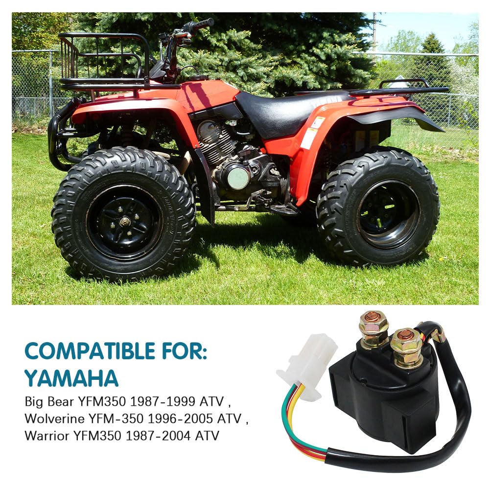 Starter Solenoid Relay For Yamaha Yfm350 Warrior 350 1987-2004 Big Bear 350 1987-1999 Moto-4 350 1985-1989 Wolverine 350 1996-2005