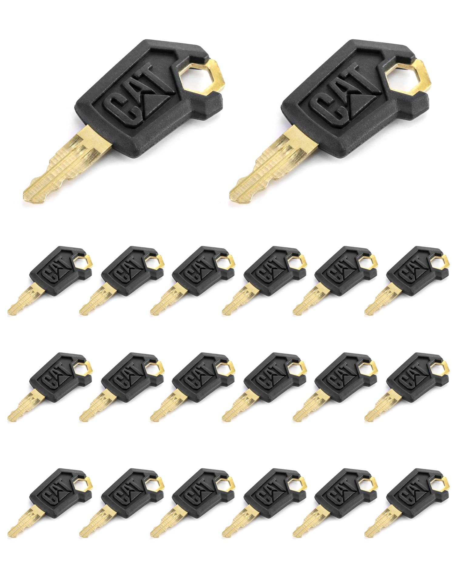 Qwork 5P8500 Cat Keys, 20 Pack Ignition Keys For Caterpillar Heavy Equipment