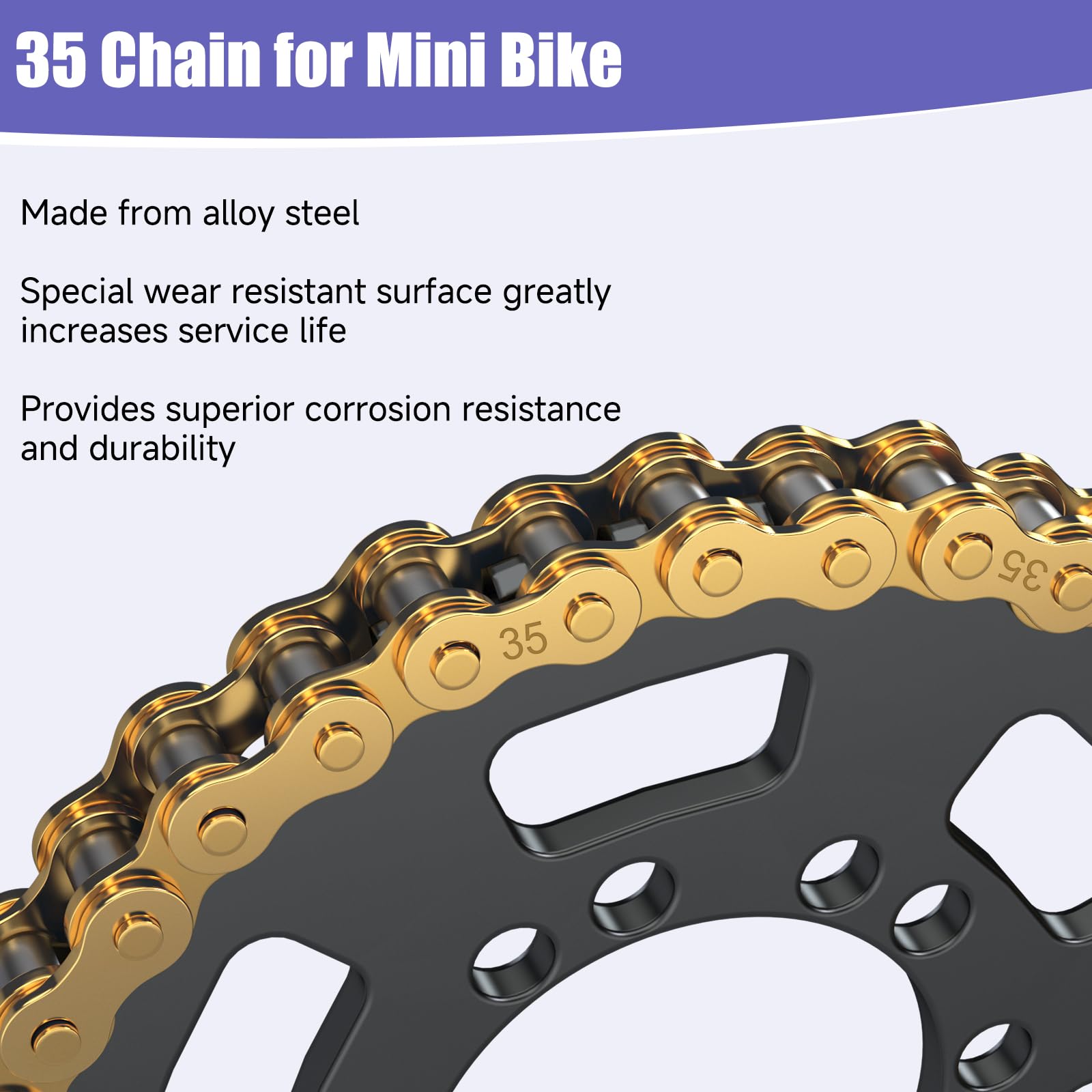 CILOYU 35 Chain Mini Bike Chain Breaker Compatible with Coleman CT100U CC100X Baja DB30 Motovox MBX10 MBX11 Predator 97cc 100cc