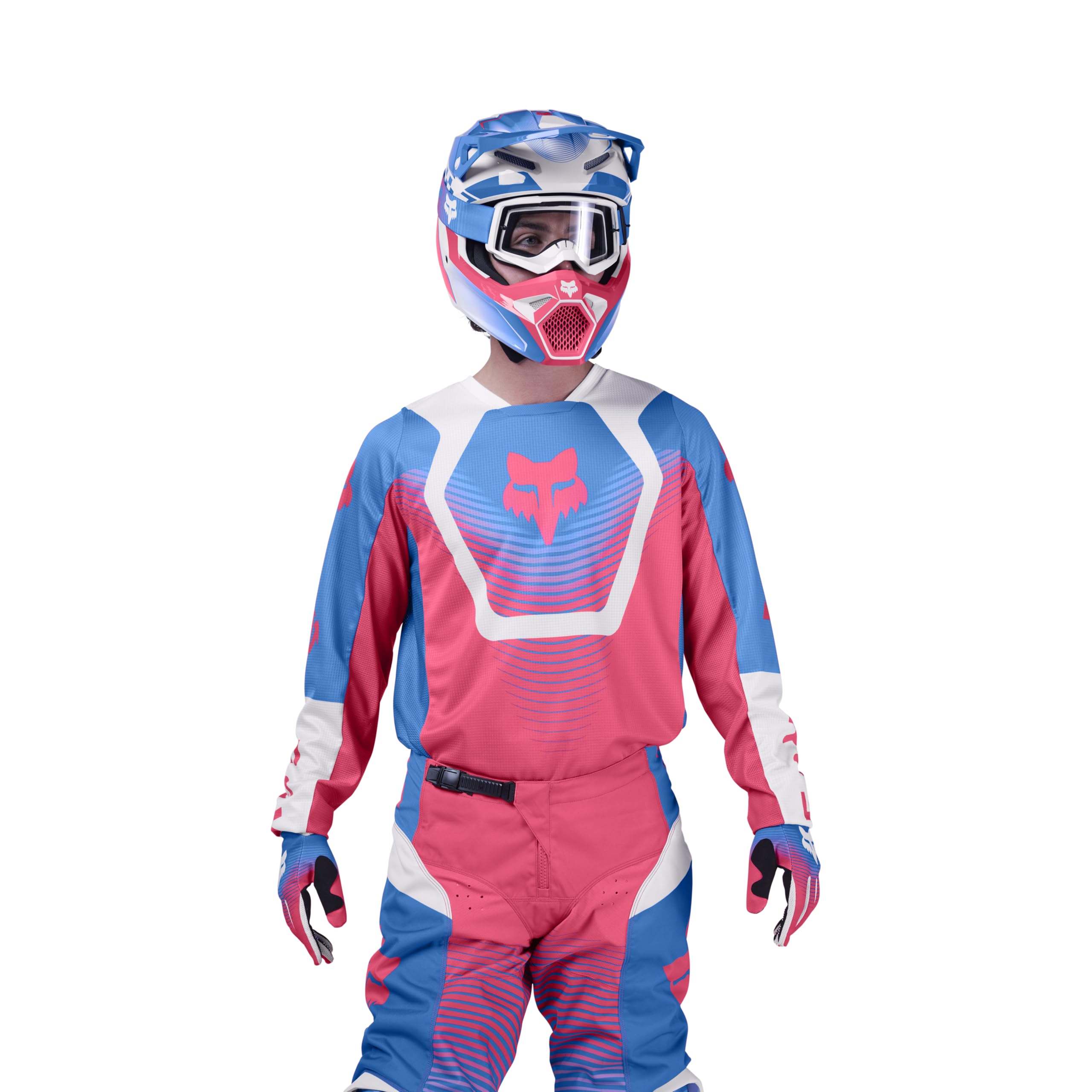 Fox Racing Mens 180 Collect Motocross Dirt Bike Jersey, Blue/Pink, X-Small