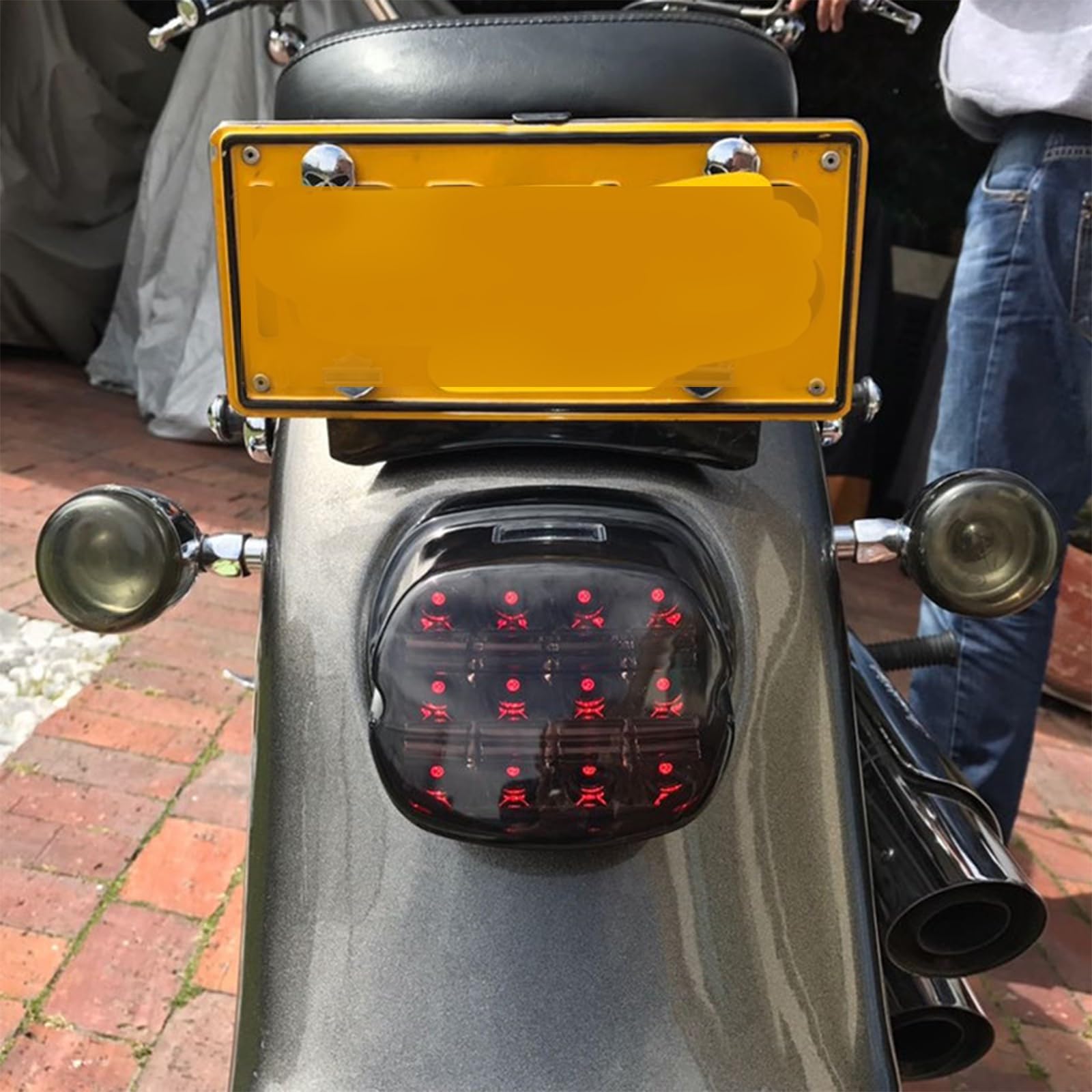 Atubeix Black Strobing LED Tail Light Upgrade HD Tail Lights Assemblies for Harley Dyna Road King Electra Glide Street Bob Touri