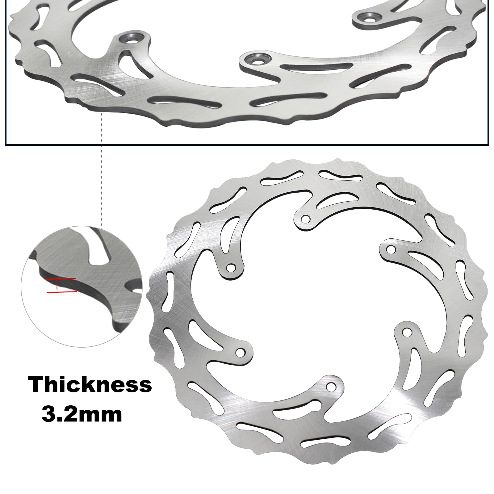 Coimoviol 260MM Front Brake Disc Rotor Compatible with KTM 125 250 350 450 500 1994-2022, Husqvarna 125-501 FE/TE/FC/TC/TX/FX, H
