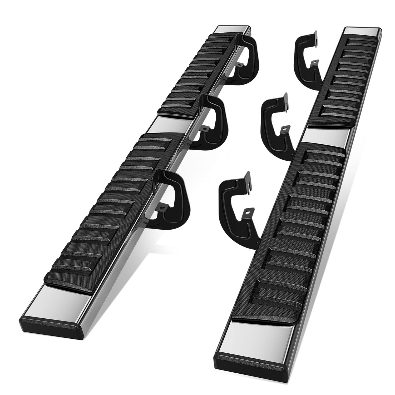 Auto Dynasty Running Boards Compatible With 2007-2019 Chevy Silverado Gmc Sierra 1500 2500Hd 3500Hd Extended Cab, Stainless Stee