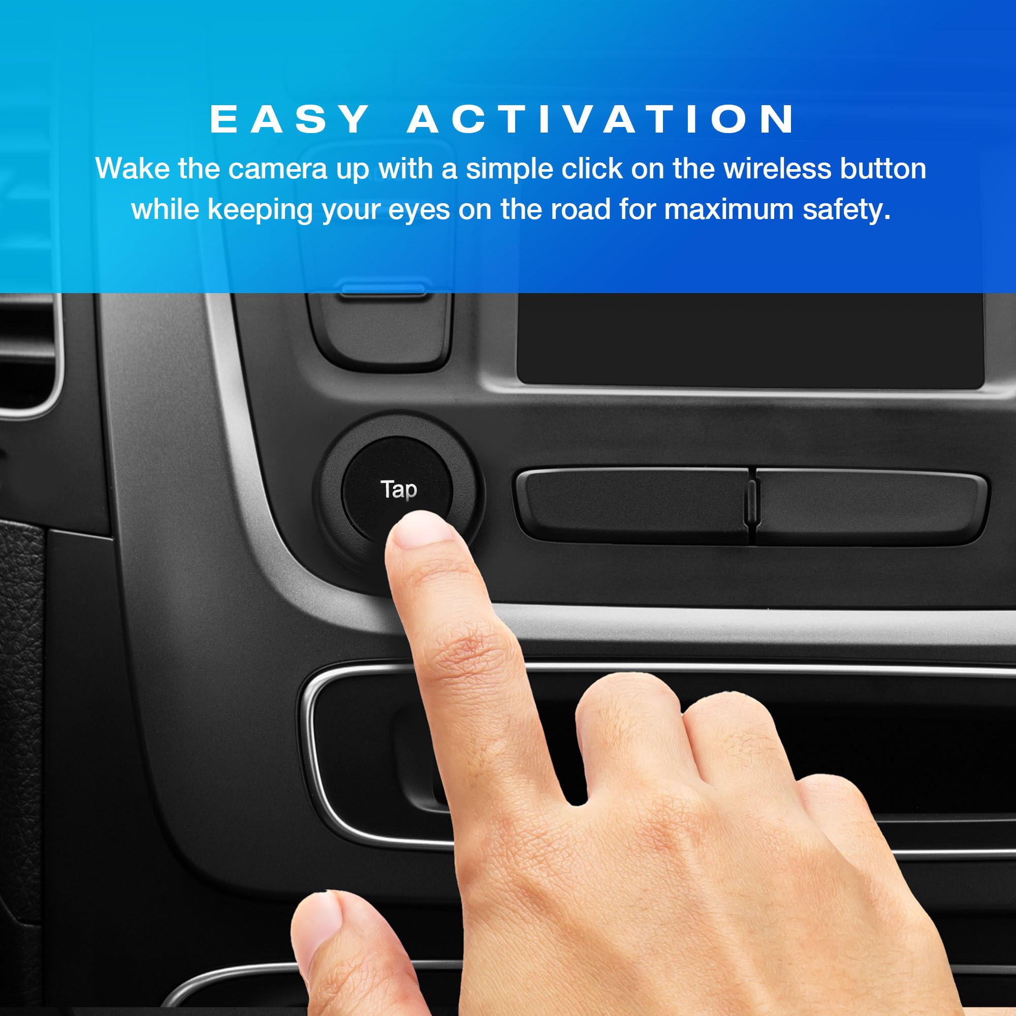 TYPE S True Wireless Solar Backup Camera | License Plate Frame | Self-Charging | 720p Night Vision | Easy 3-Minute Installation