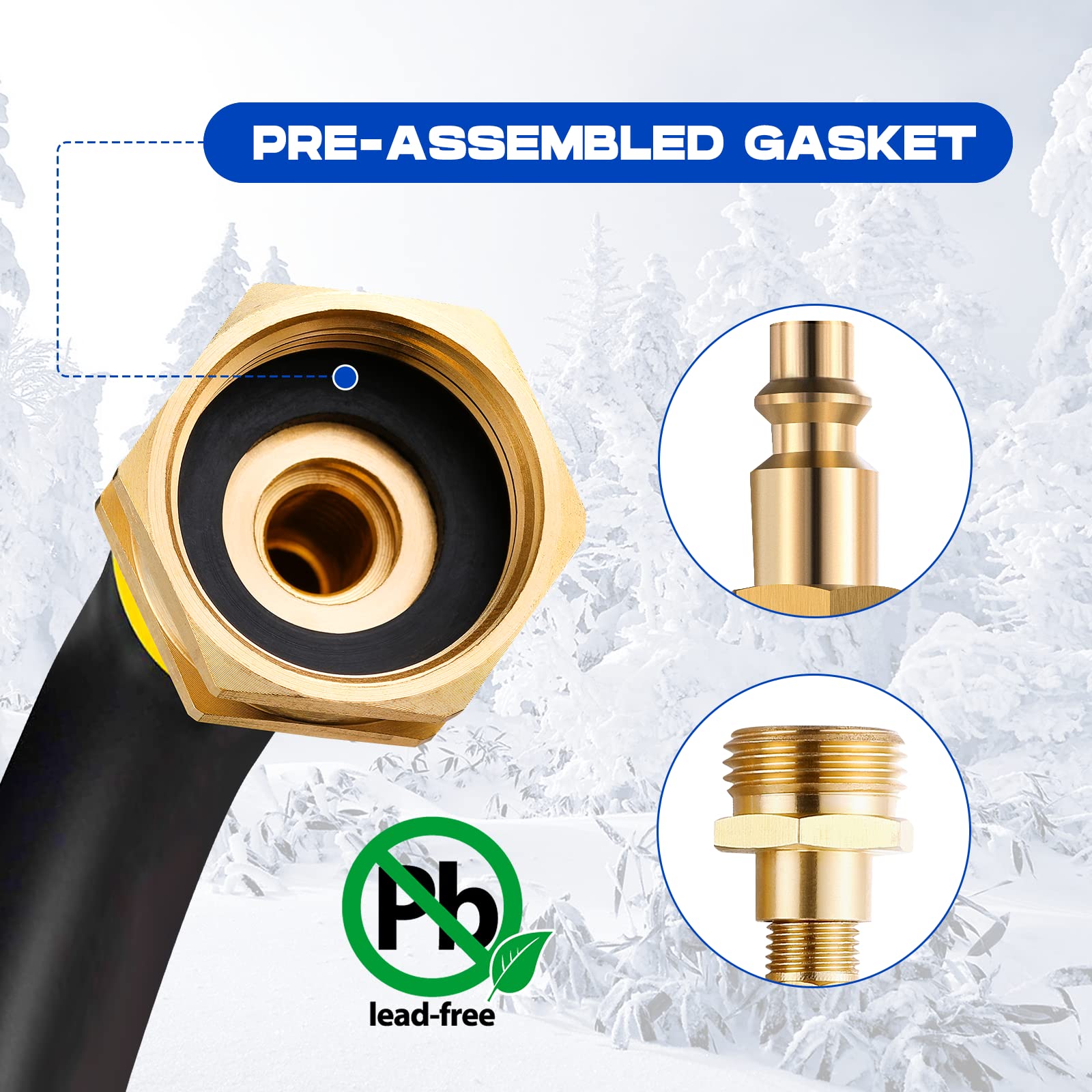 Rv Winterizing Kit With Sprinkler Blowout Adapter, Shut Off Valve - For Winterizing Rv, Camper, Boat, Motorhome Systems