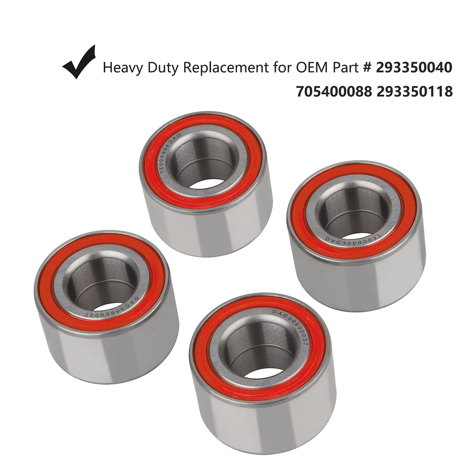 Wheel Bearing Kit for Can-Am Outlander Commander Renegades Maverick Defender (EXCEPTS X3),Replaces OEM 293350040 705400088 29335