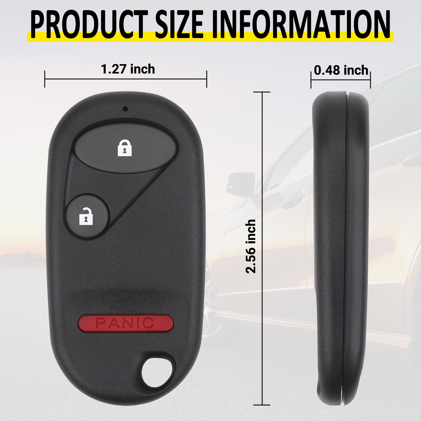 Vurkcy Keyless Entry Remote Car Key Fob Fits Honda Pilot 2003 2004 2005 2006 2007/ Honda Civic Ex Lx Dx 2001 2002 2003 2004 2005