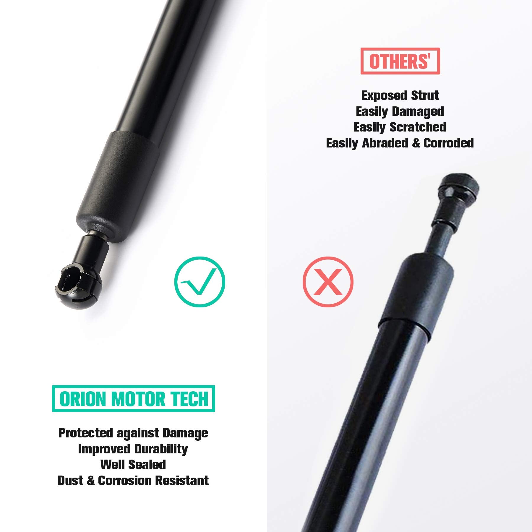 Orion Motor Tech Tailgate Assist for 15-23 Ford F150, Silver Lift Shock Accessory, Truck Tailgate Support System