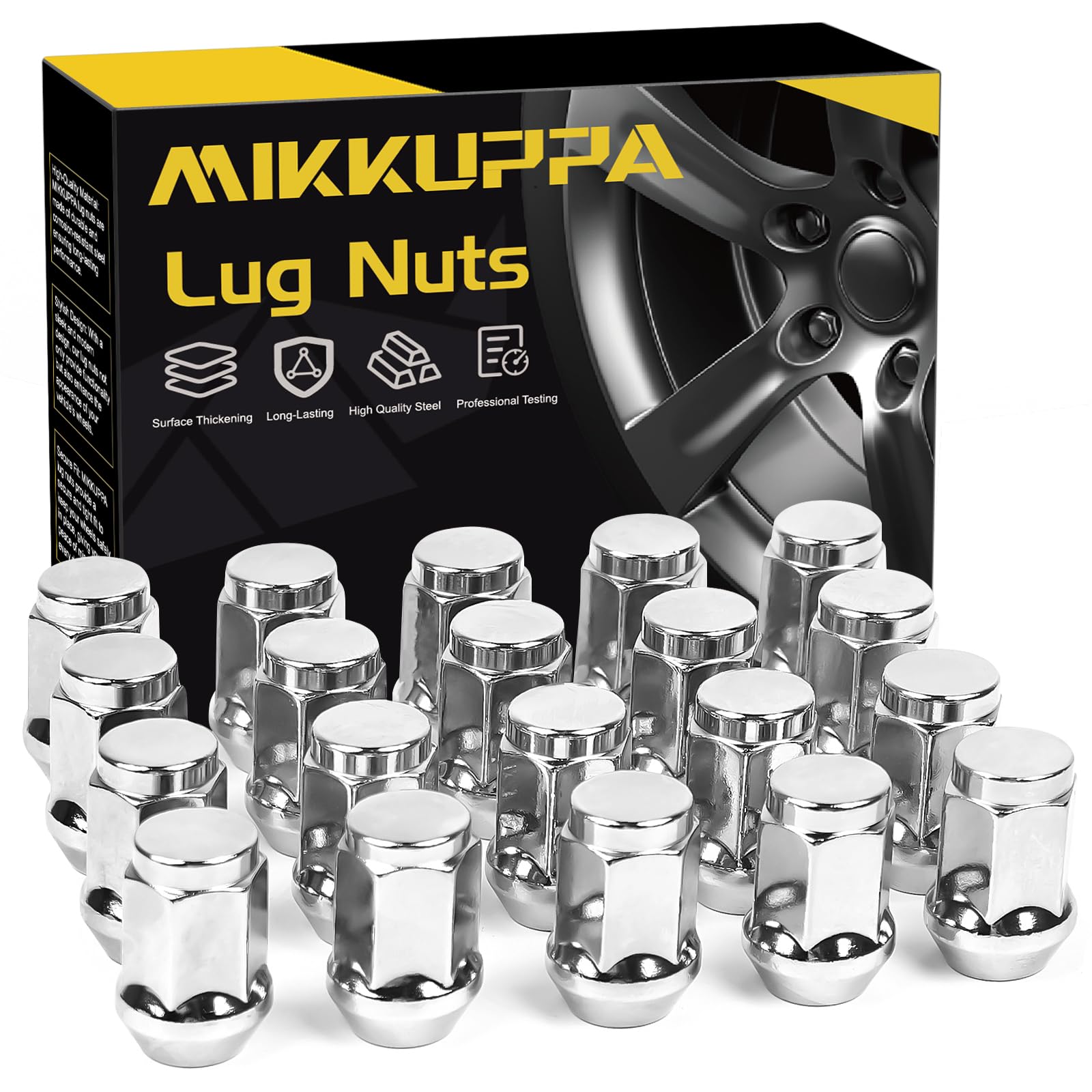 MIKKUPPA 1/2-20 Lug Nuts Replacement for 1987-2018 Jeep Wrangler, 2002-2012 Jeep Liberty, 1993-2010 Jeep Grand Cherokee Aftermar