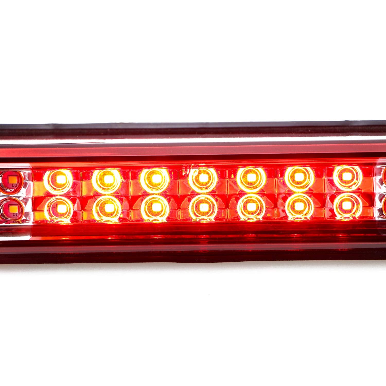 Tresound Led Third 3Rd Brake Light For 1988-2000 Chevy Gmc C/K 1500 2500 3500 Rear Cargo Lamp High Mount Stop Light (Red)