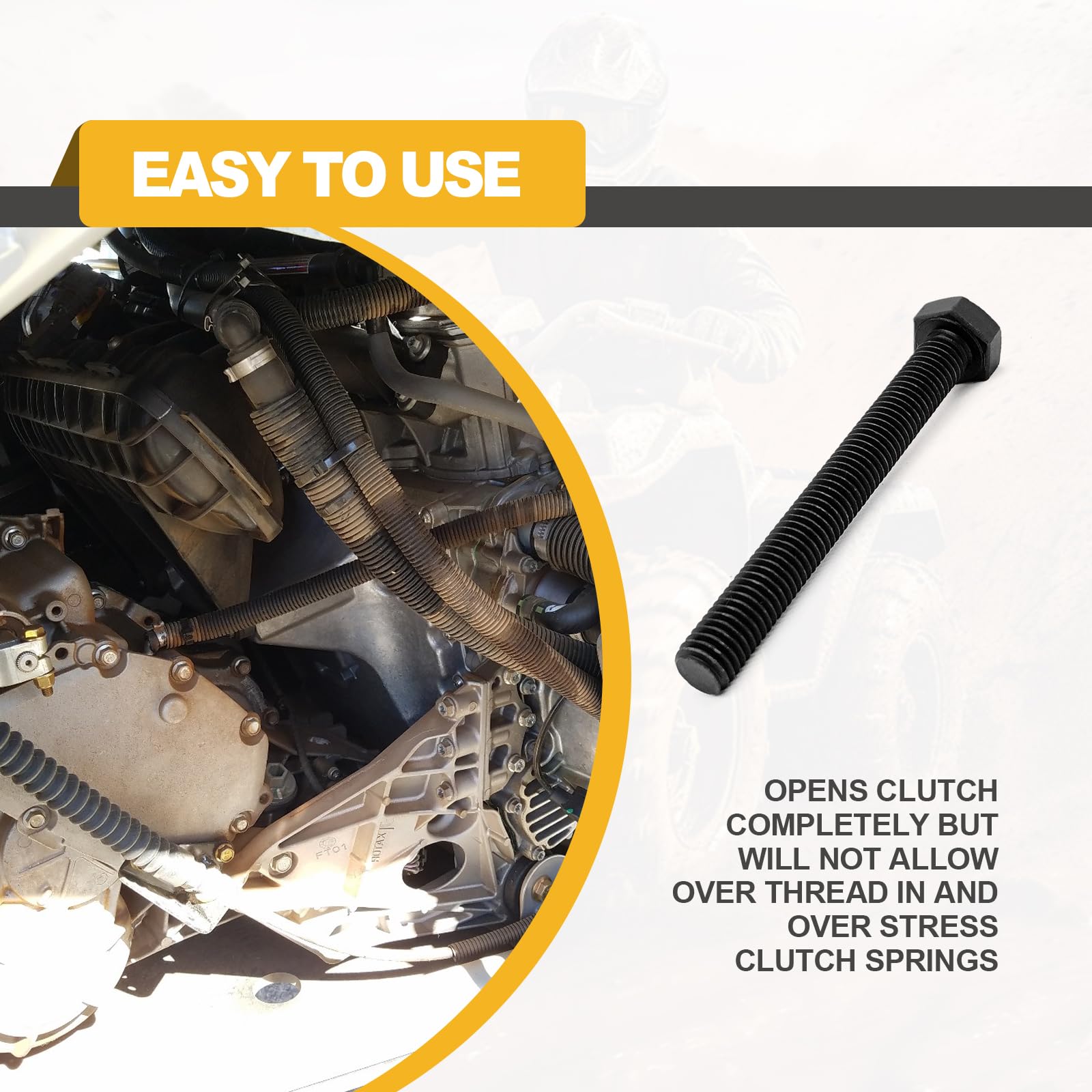 4 Pieces Threaded M8 8mm Secondary Clutch Spreader Belt Change Removal Tool, Pre Oil, Fully Threaded Compatible with Can-am ATV'