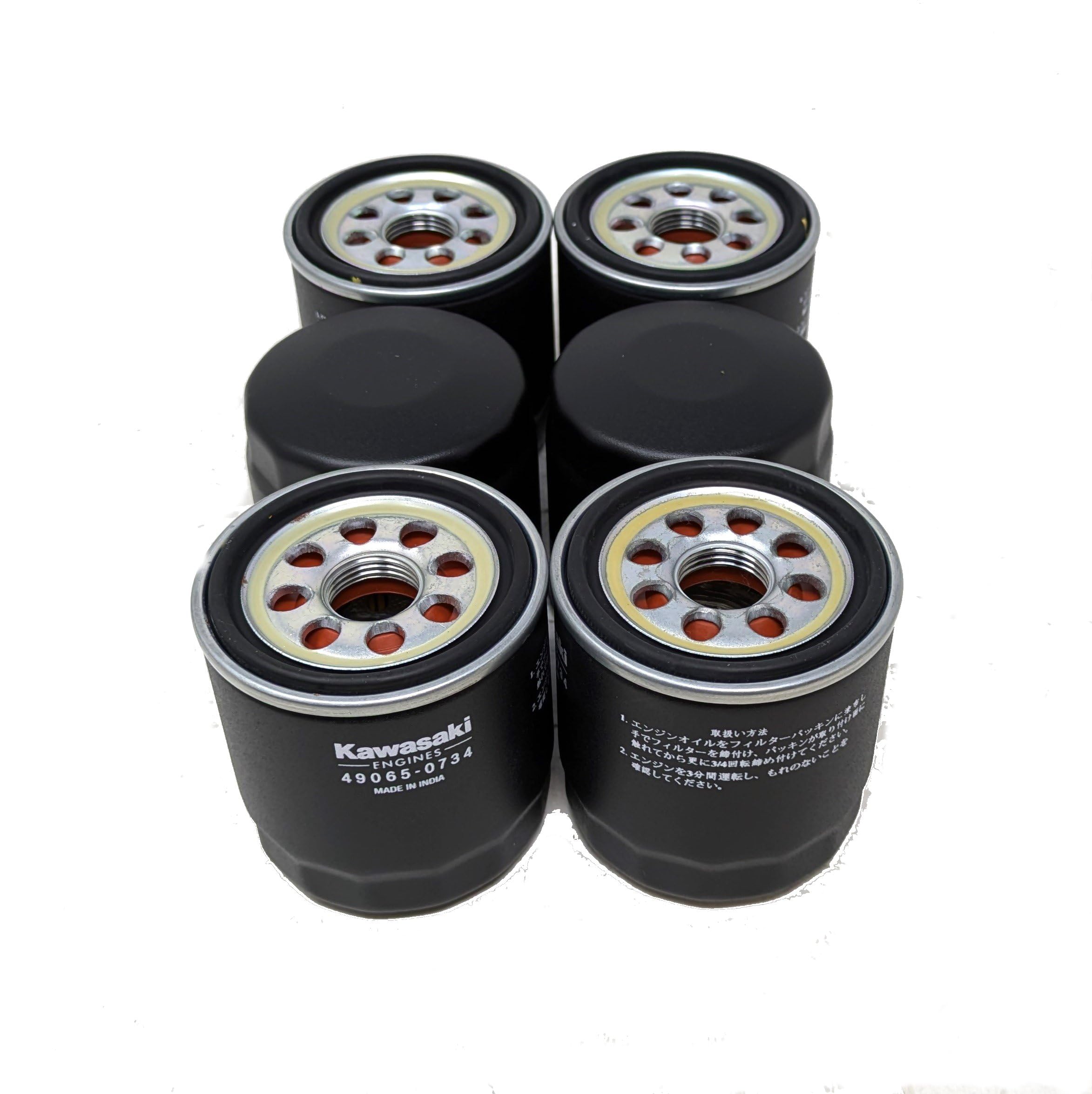 Kawasaki (6-Pack) 49065-0734 Oil Filter Fits 49065-7010, 49065-0724 OEM