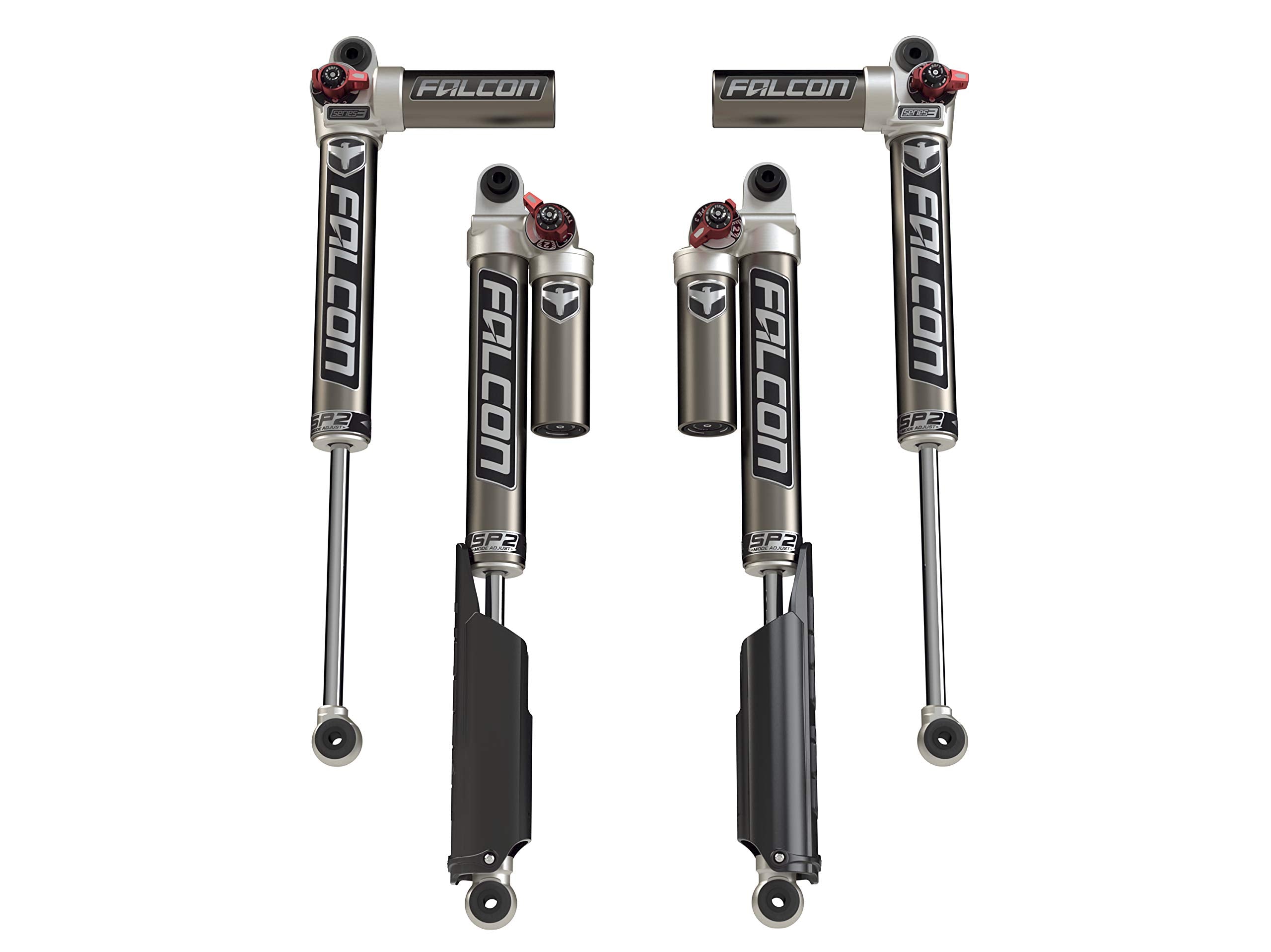 Jlu 4-Door Falcon Sp2 3.3 Fast Adjust Piggyback Shocks (2-4.5” Lift)