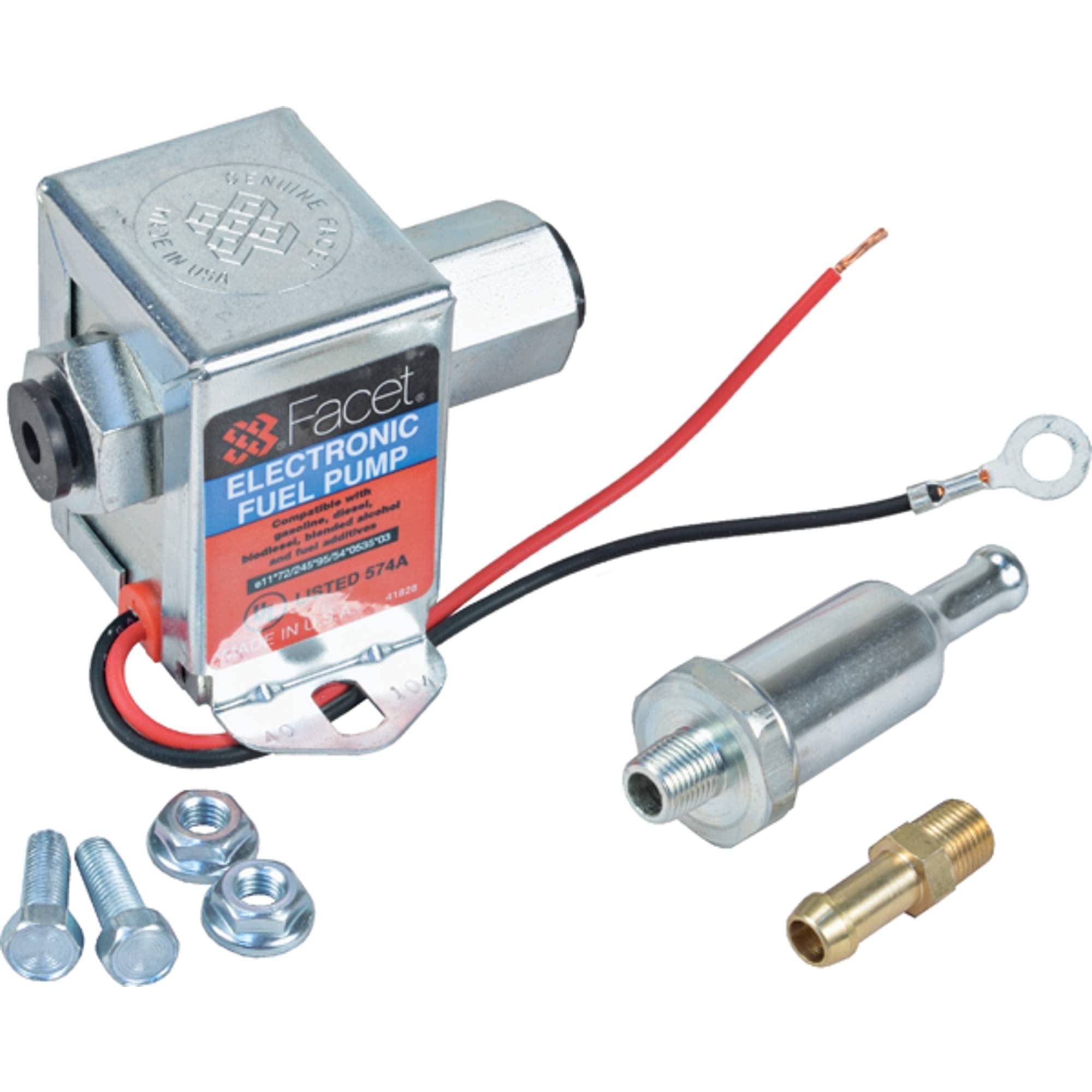 Facet-Purolator FPF-FEP42SV Solid State Fuel Pump Kit 12V, 1.5-4Psi, 12'' Min Dry Lift, 25 Gph Fep42Sv