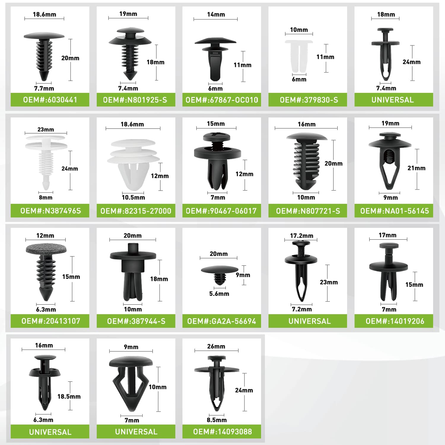 Frokom Car Bumper Retainer Clips 700Pcs,30 Sizes Auto Plastic Push Rivets Set With Fastener Remover For Toyota Gm Ford Honda Chr