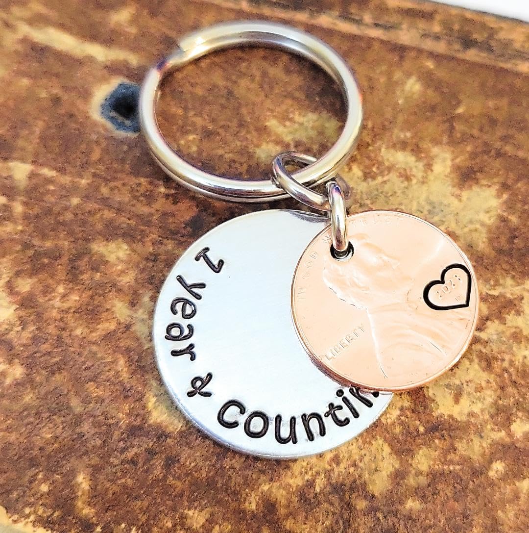 1 Year & Counting 1St Wedding First Anniversary Year Coin Lucky Penny Gift For Him Or Her Husband Wife