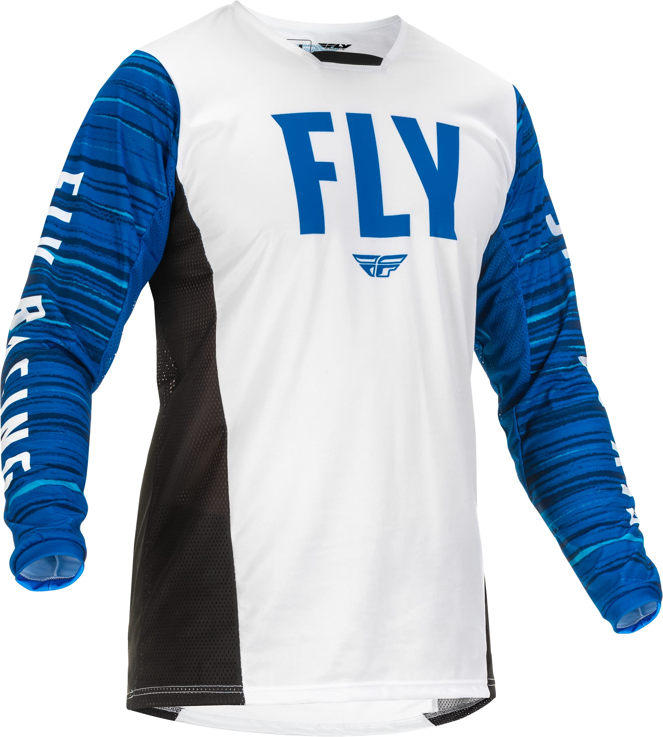 Fly Racing 2022 Adult Kinetic Wave Jersey (White/Blue, Small)