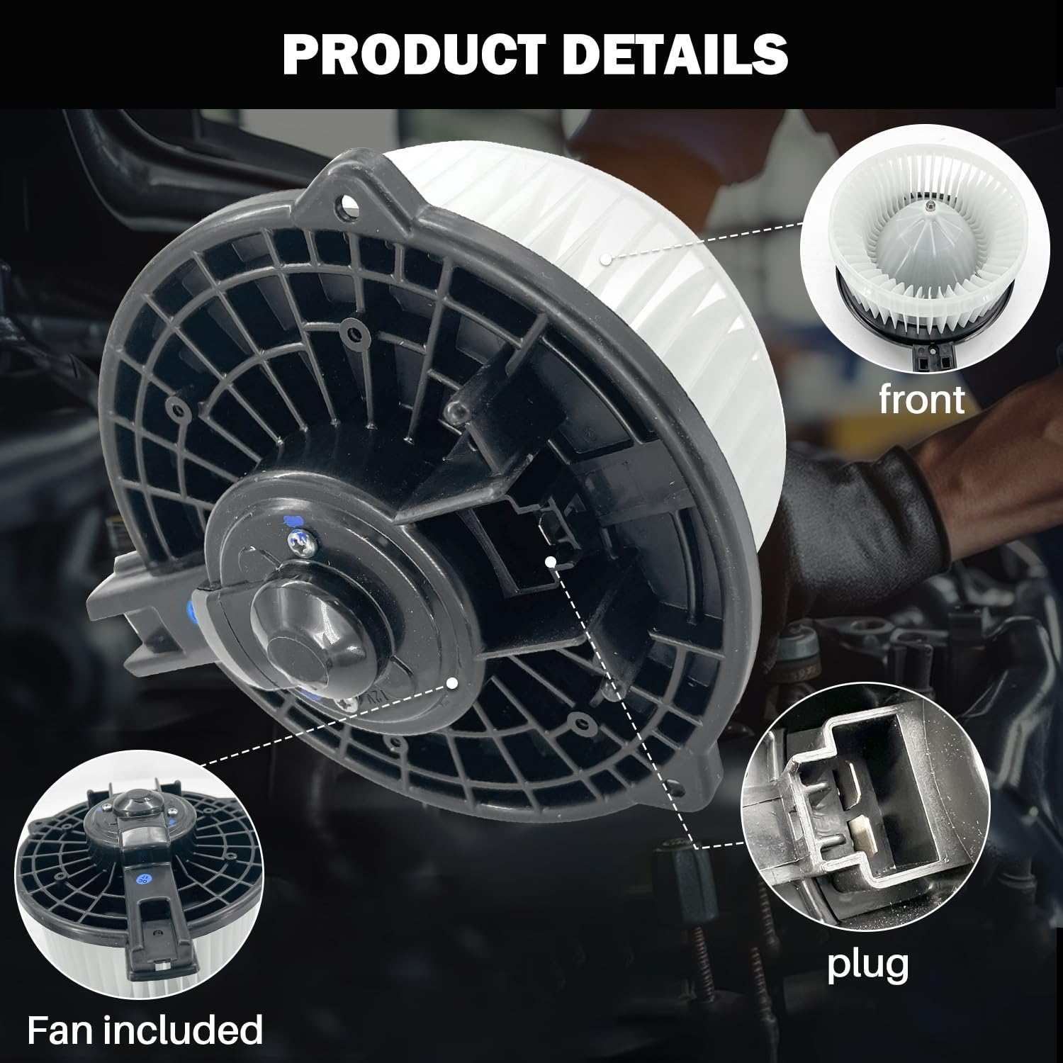 Aspligo 700192 Ac Heater Blower Motor Fan Assembly Fit For Acura Rl 2005-2012, For Honda Odyssey 2005-2010, Ridgeline 2006-2007