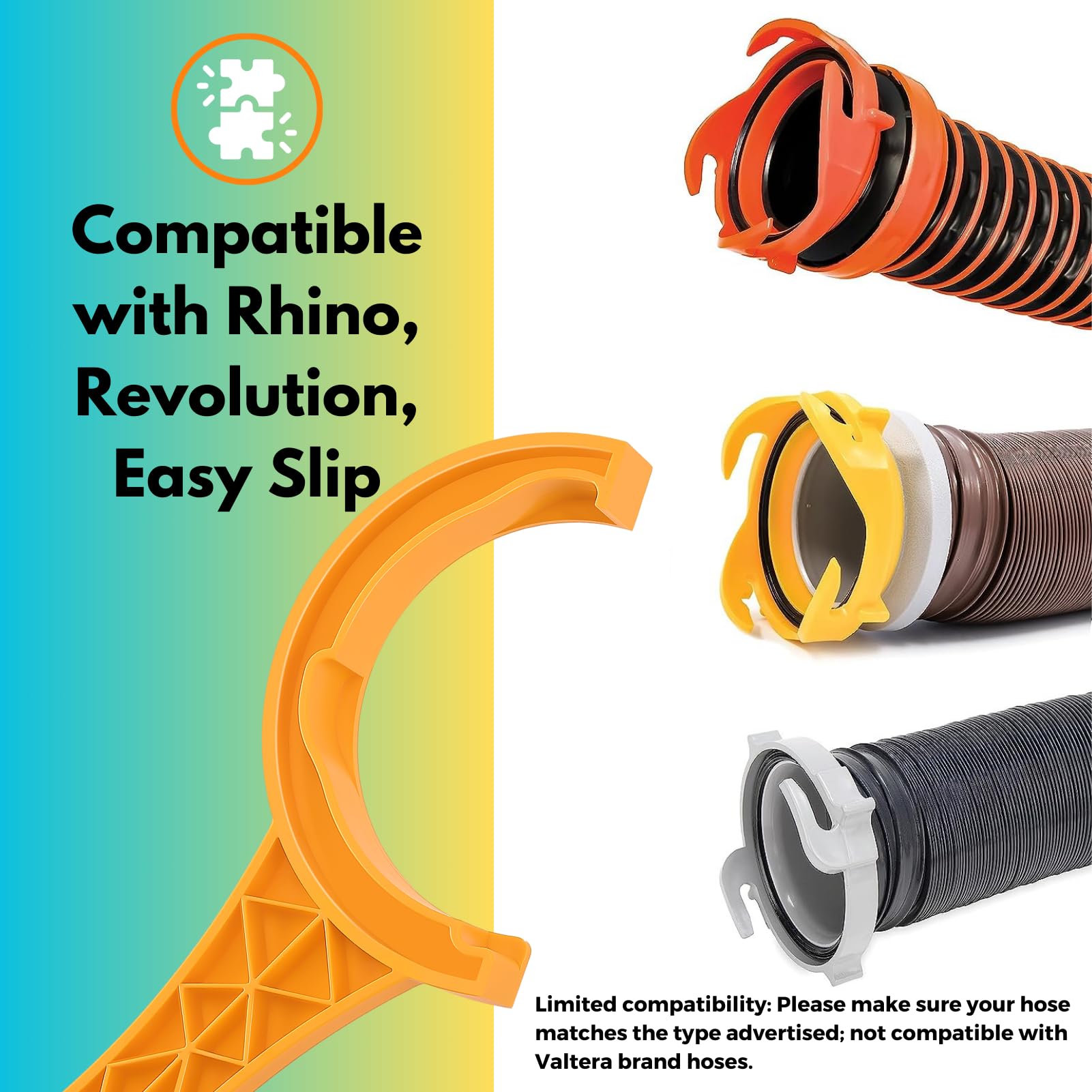 Acimone Rv Sewer Hose Fitting Wrench, Multi-Purpose Rv Sewer Hose Wrench, 2Pc Rv Sewer Cleanout Plug Cap Wrench, Orange