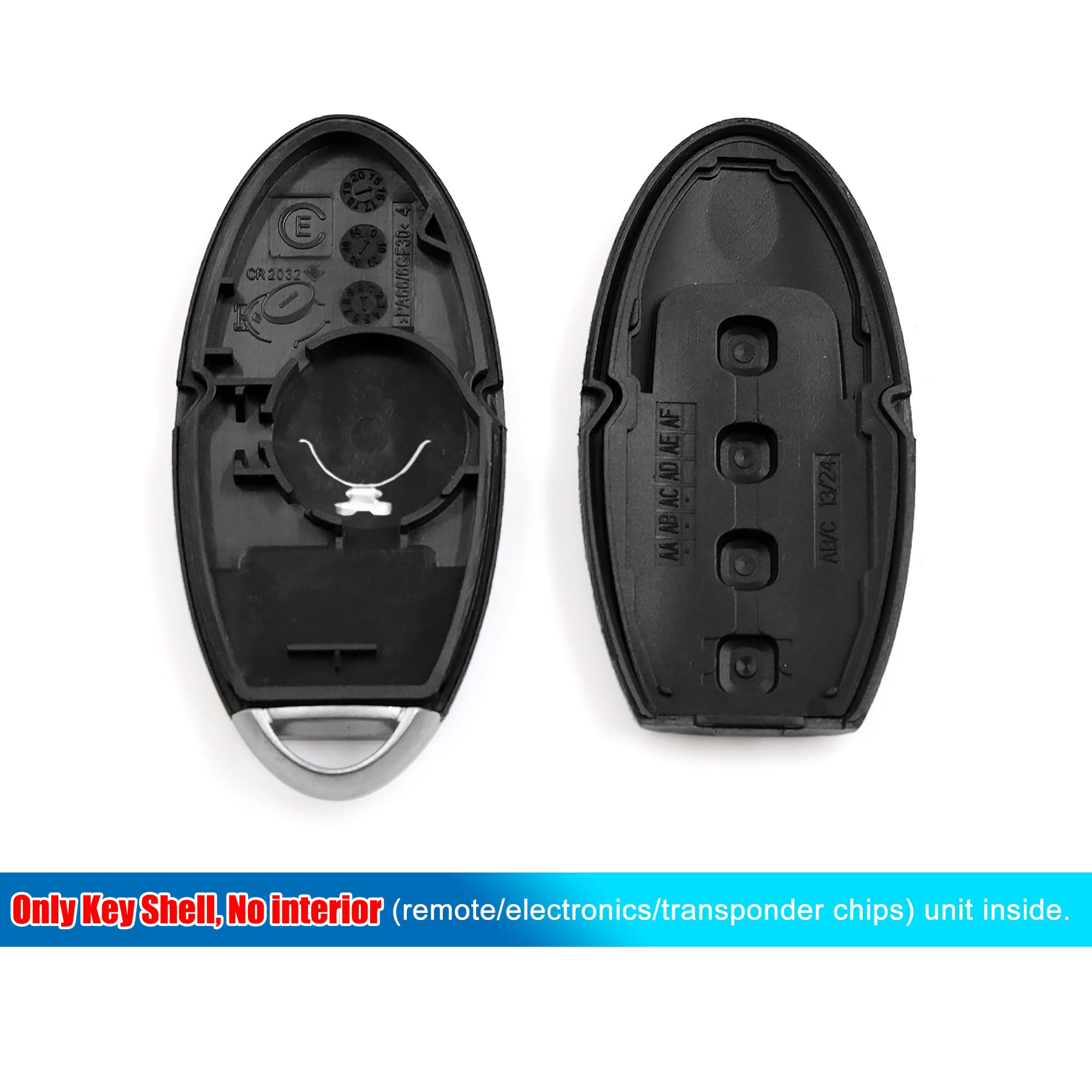 Uxcell 4 Buttons Uncut Insert Key Fob Remote Control Case Shell Replacement Kr55Wk48903 For Nissan Altima 2007-2012 Maxima 2010-