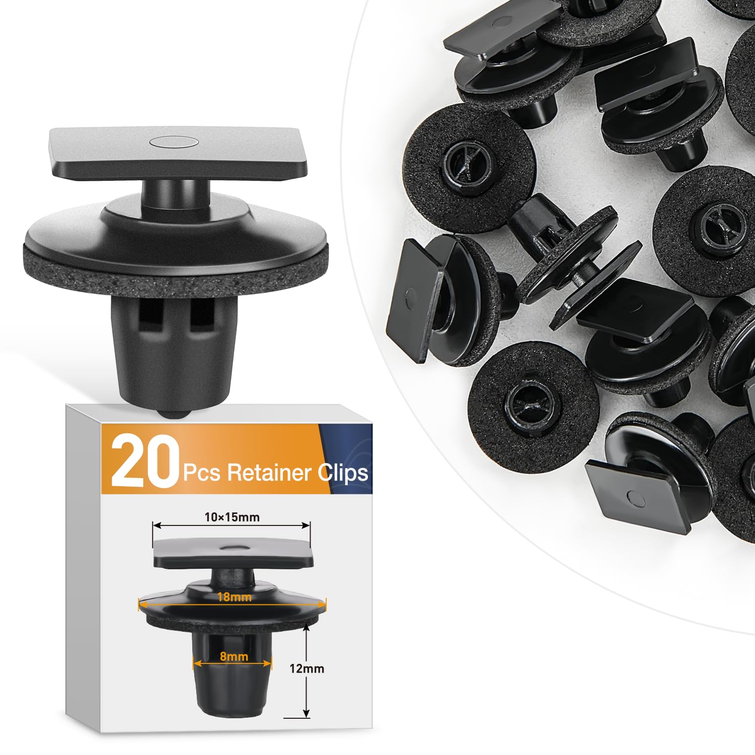 Gooacc 25Pcs Rocker Panel Moulding Clips With Sealer Compatible With Nissan Infiniti 76882-Eg01A Altima Juke M35 M45