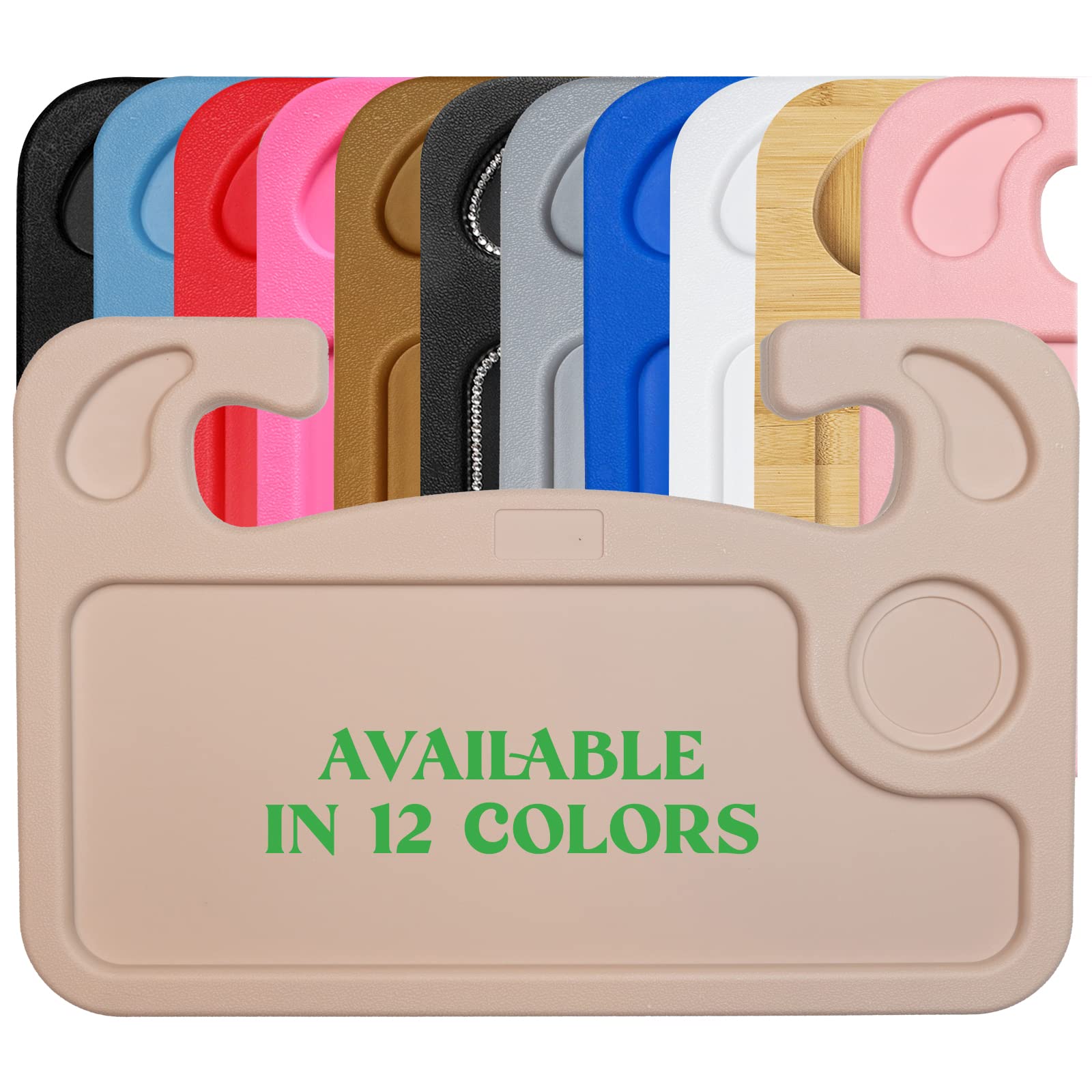 Lebogner Steering Wheel Tray, Car Food Trays For Eating, Laptop, Tablet, Ipad Or Notebook, Hook On Auto Steering Wheel (Steering