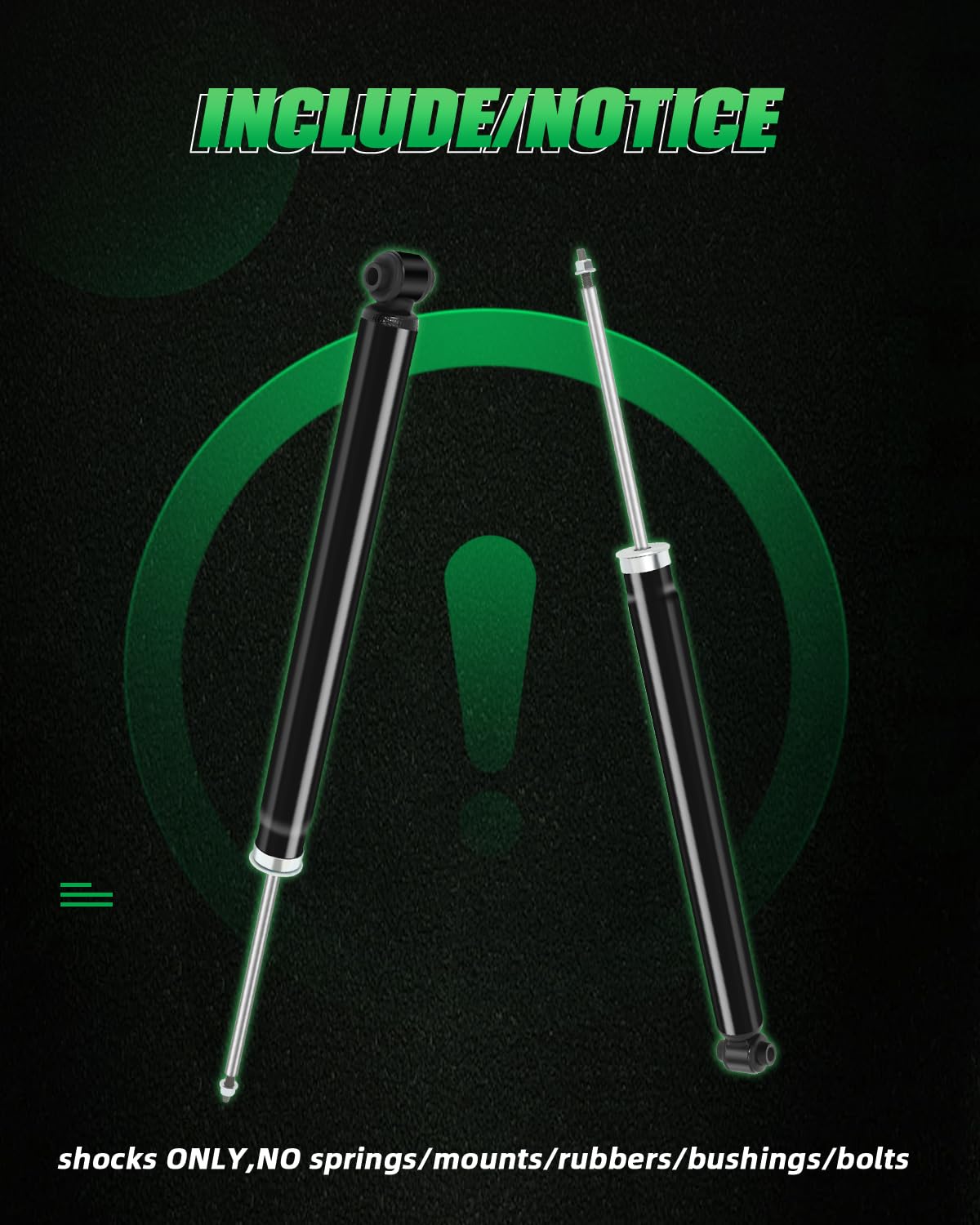 Scitoo Rear (2 Pcs) Shocks For Mazda, Shocks Absorbers Fits 2004-2009 For Mazda 3,2006-2010 For Mazda 5 With 343412 5607 Shocks