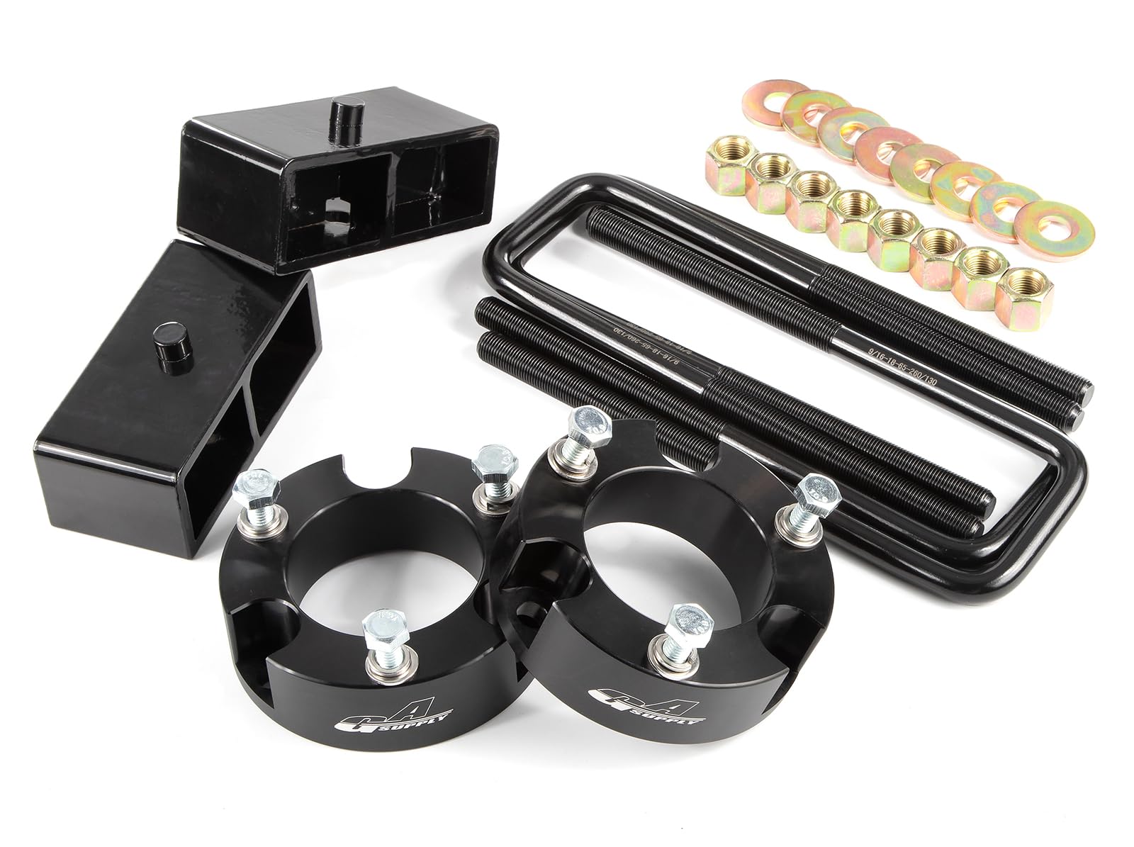 GAsupply 3F+2R Full Leveling Lift Kits for 2005-2024 Toyota Tacoma 2WD 4WD, 3 Inch Front Strut Spacers + 2 Inch Rear Blocks 