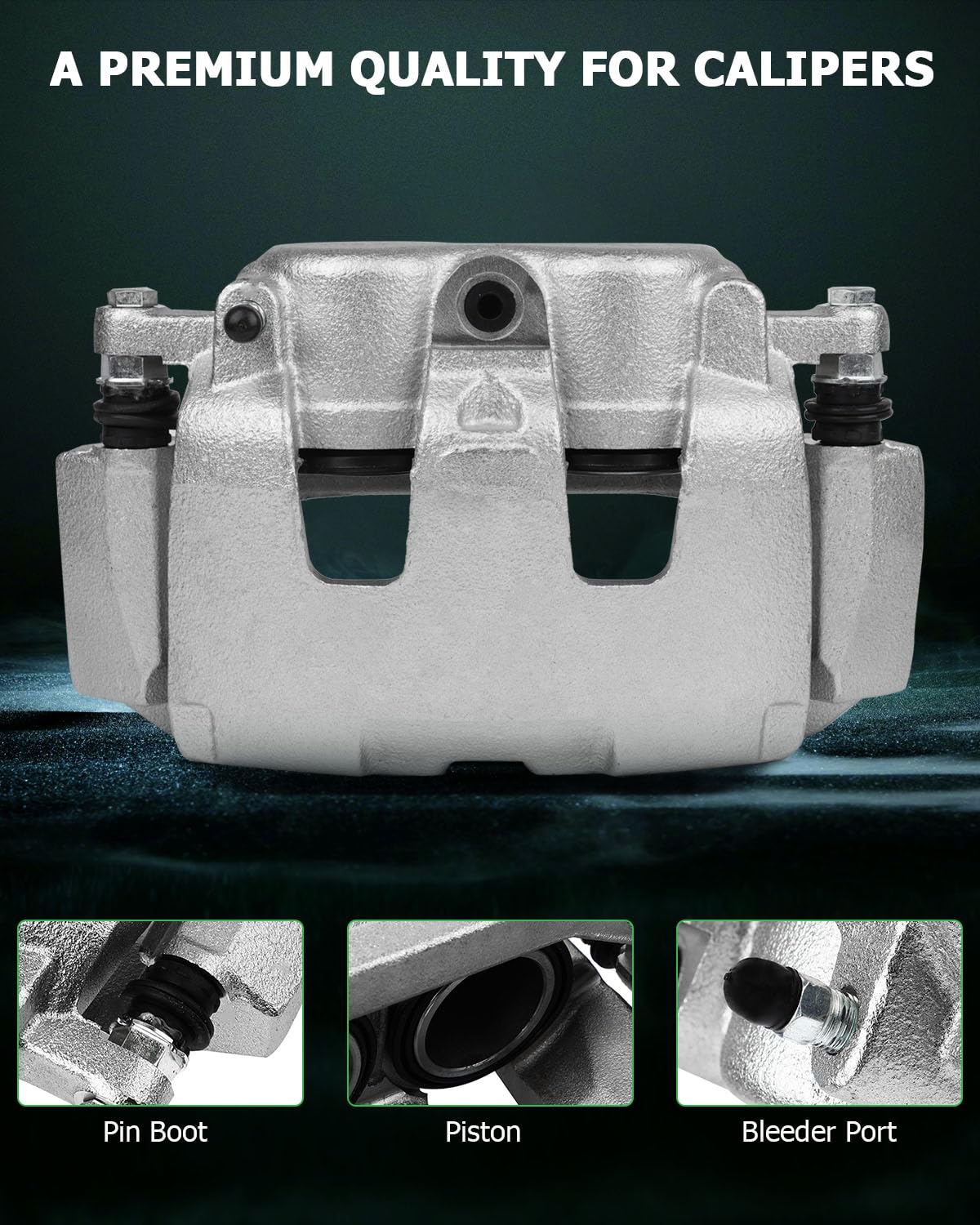 Scitoo 18B5009 Front Left Disc Brake Caliper Assembly W/Bracket For Dodge For Dakota 2005-2008,For Dodge For Ram 1500 2006-2008,